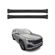 2025 VW Atlas Roof Rack Cross Bars Luggage Carrier Alu Black 2Pcs