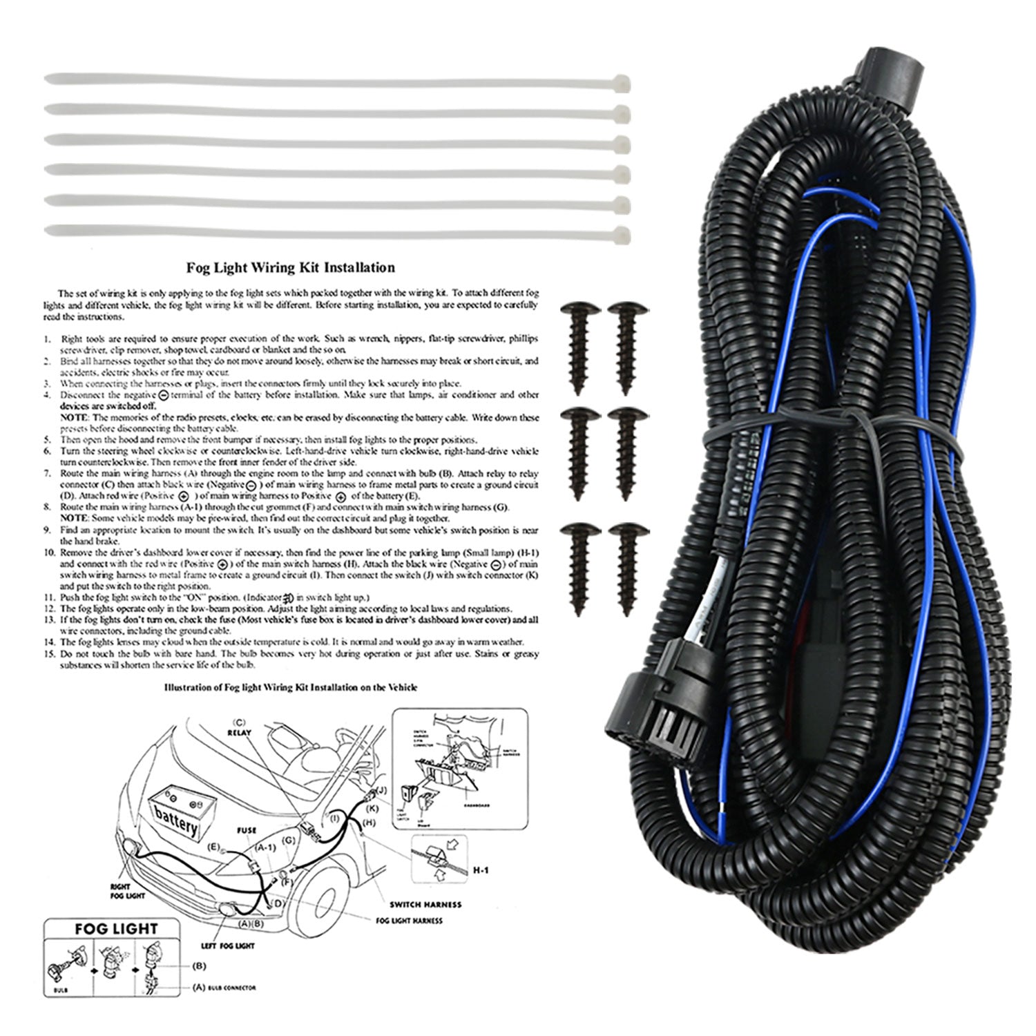 2017-2019 Chevrolet Trax PS24W Fog Lights Kit Chrome Housing/Clear Lens