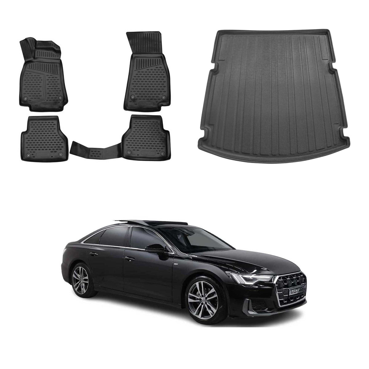 OMAC Floor Mats & Cargo Liners for Audi A6 S6 Sedan C8 2019-2024