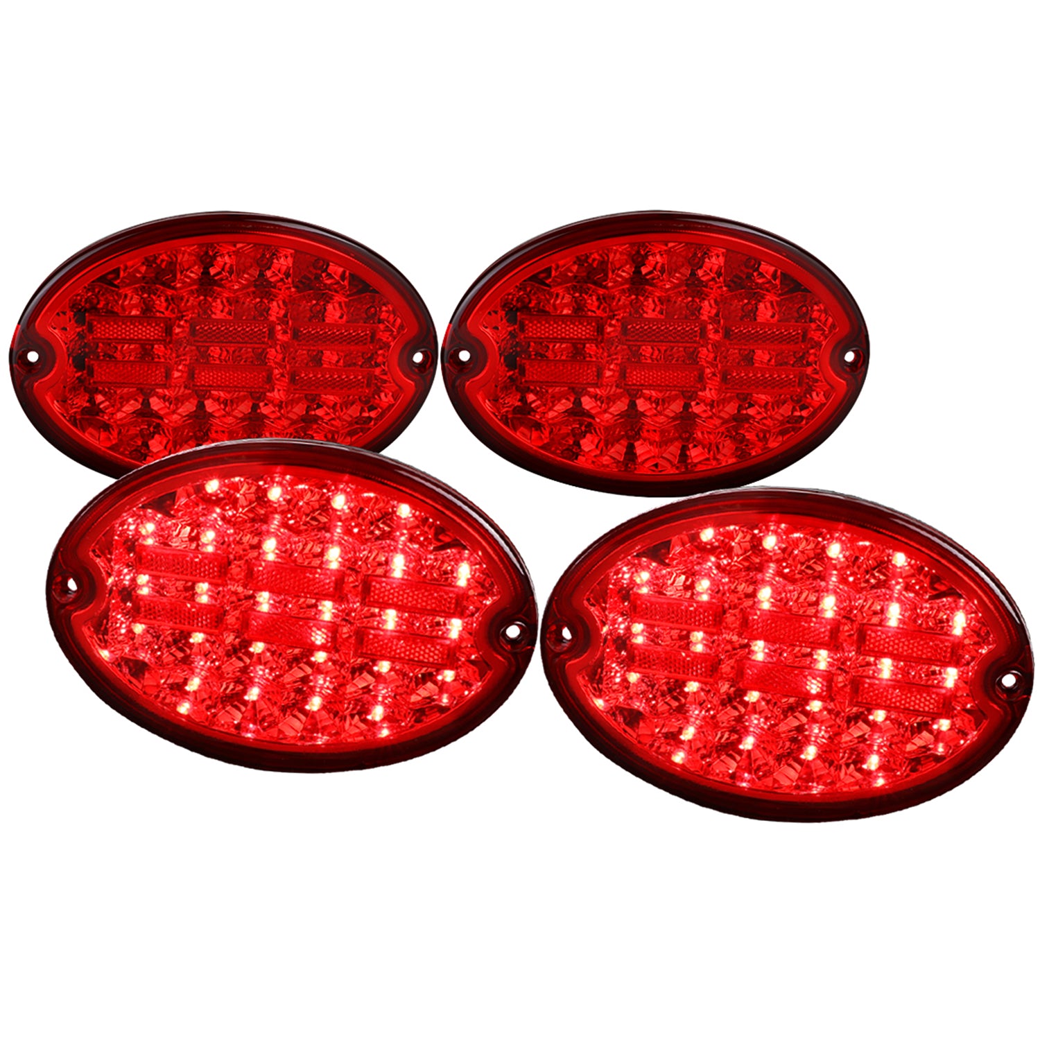 1997-2004 Chevrolet Corvette C5 LED Tail Lights Chrome Housing/Red Lens