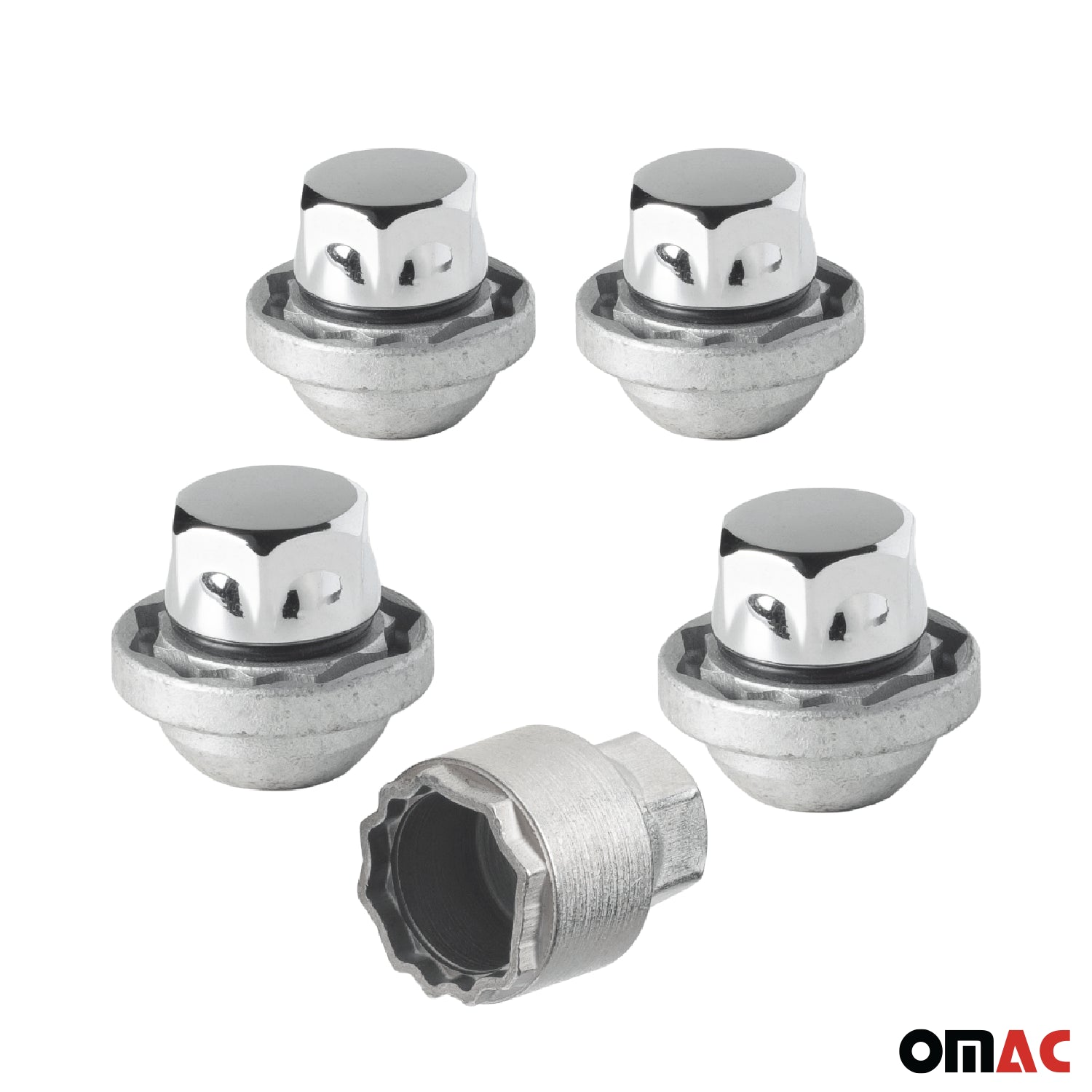 Wheel Lock Kit for Honda Odyssey 1995-2009 M12X1.5 Nut Chrome 4Locks & 1Key