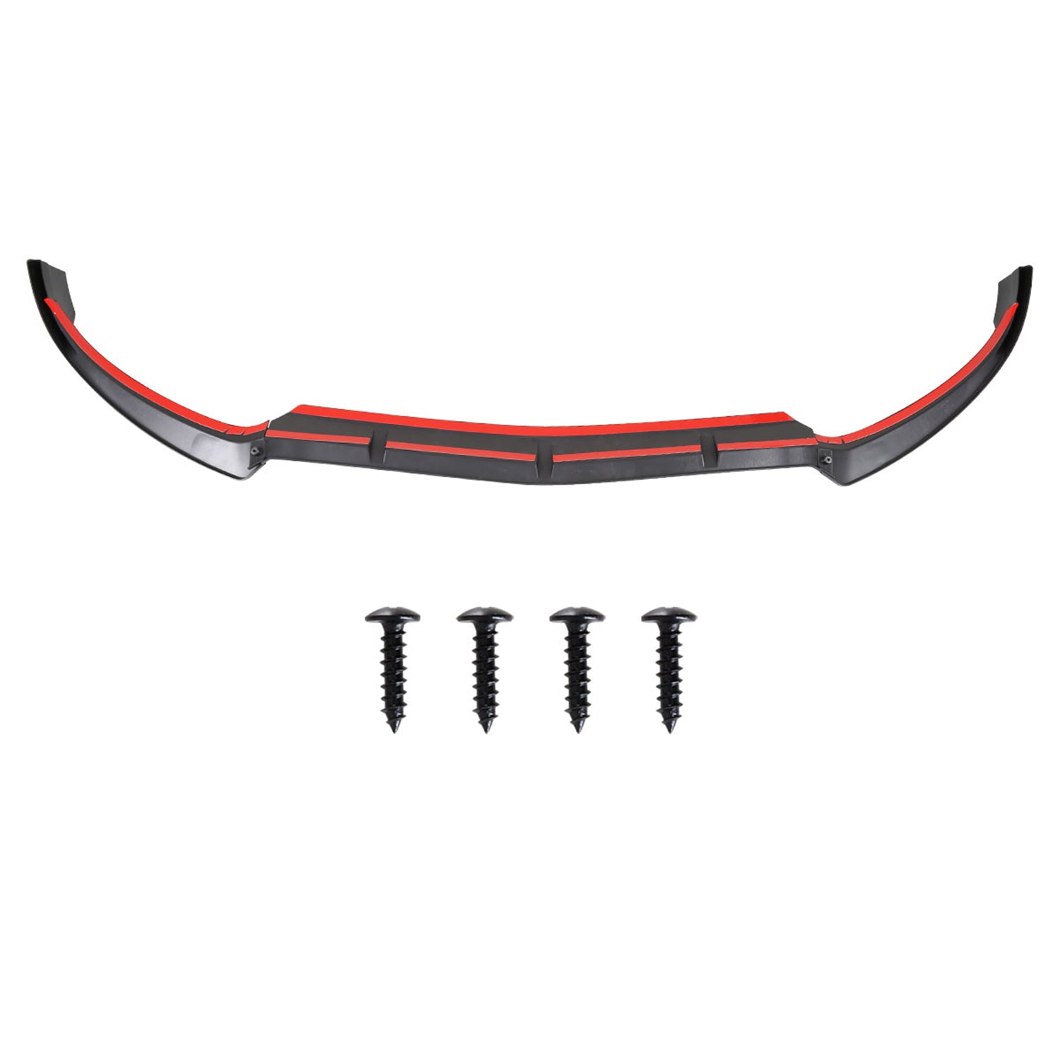 2015-2018 Mercedes Benz W205 C Class Glossy Black 3Pcs Bumper Lip Spoiler