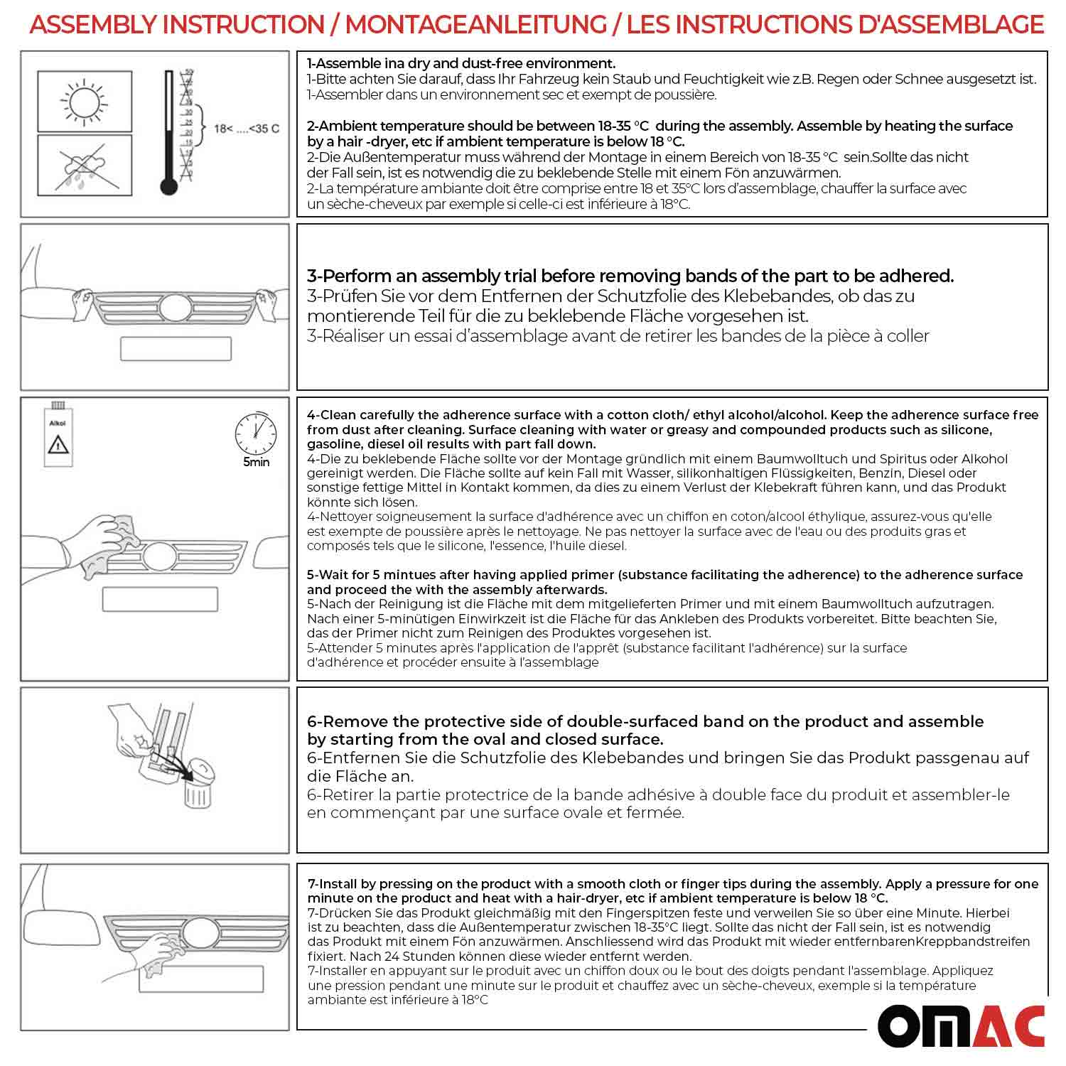 2006-2018 Mercedes Sprinter W906 Front Bumper Grill Trim Molding Silver 2Pcs