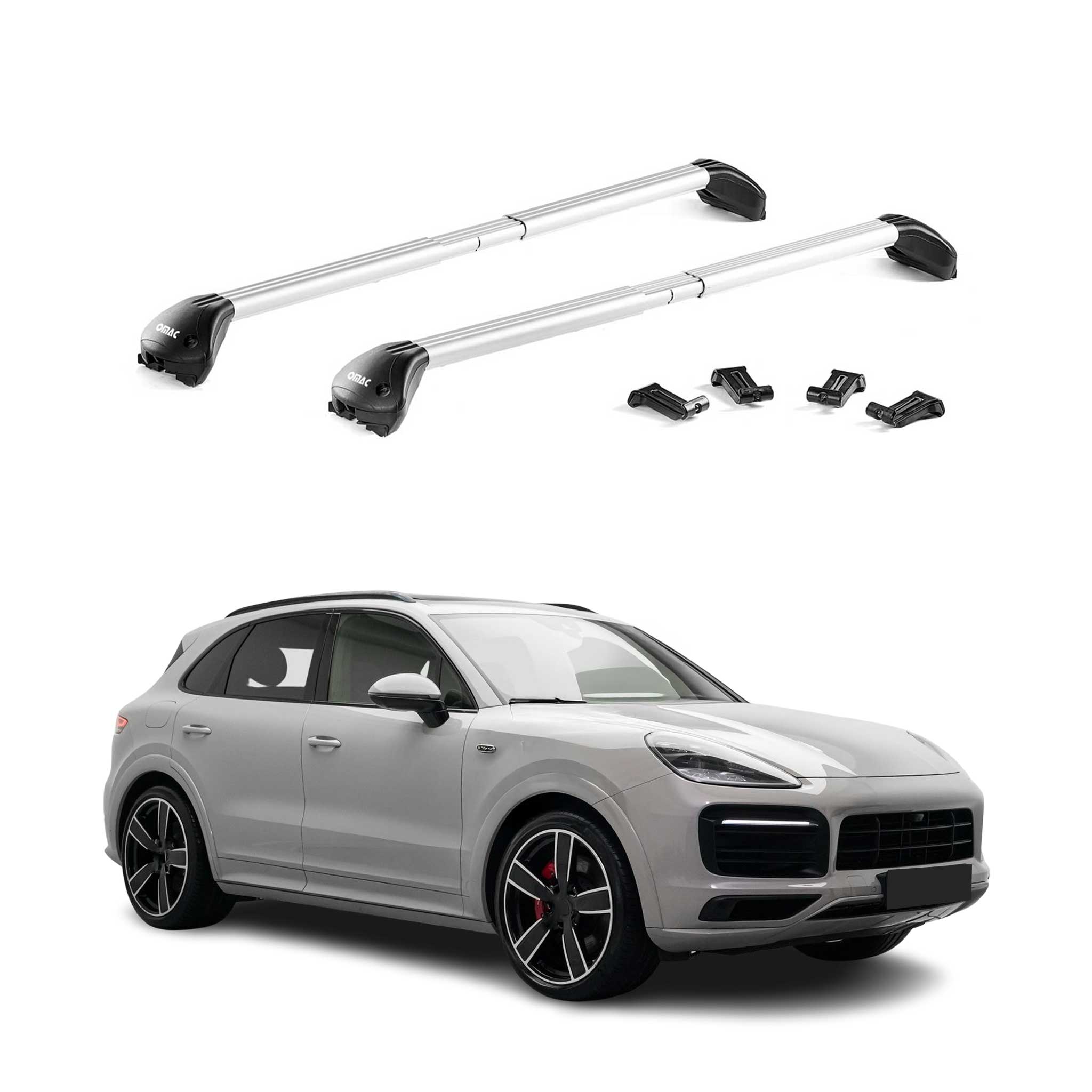 2019-2026 Porsche Cayenne Roof Rack Cross Bars Silver