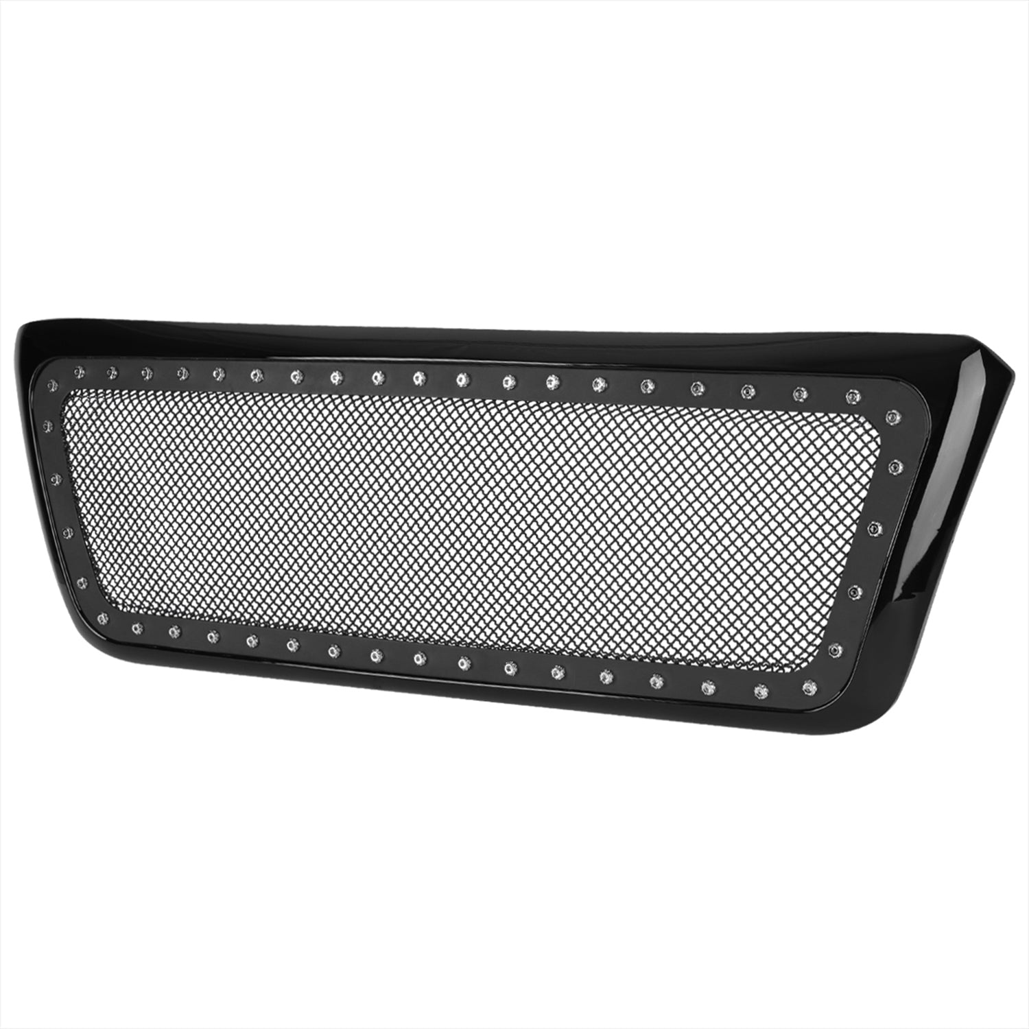 2004-2008 Ford F-150/Lincoln Mark LT Black ABS Rivet Style Grille w/Steel Mesh
