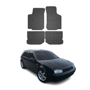 1998-2006 VW Golf Mk4 Floor Mats Liners Full Set All Weather Rubber Black