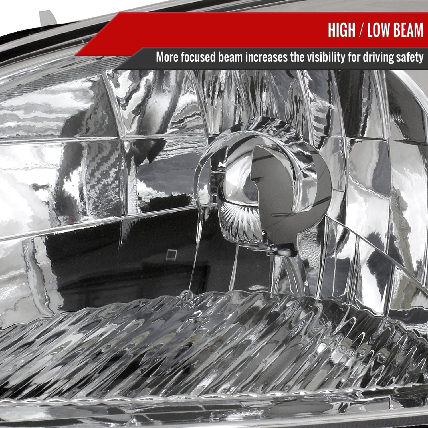 2001-2003 Honda Civic Factory Style Headlights Chrome Housing/Clear Lens