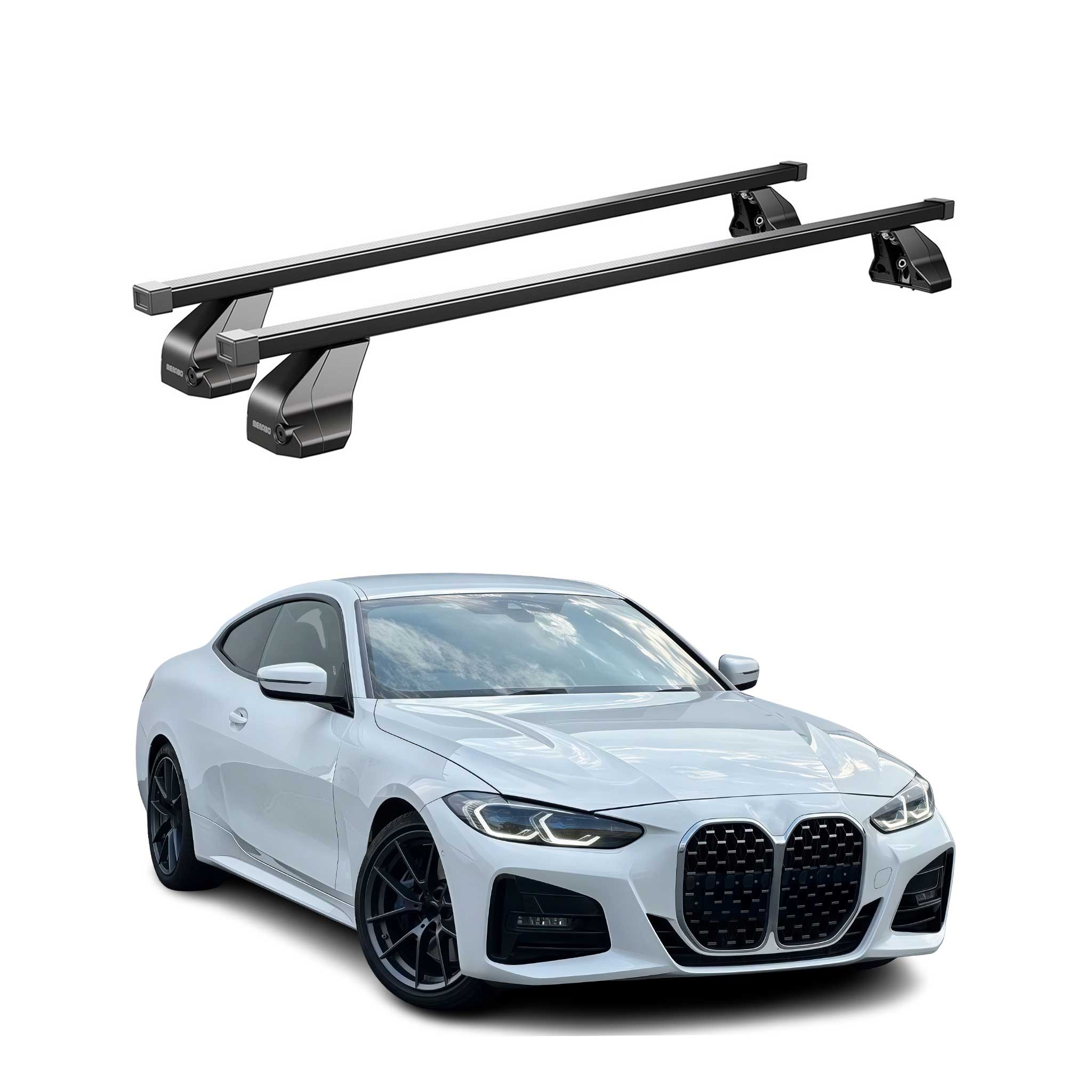 Roof Racks Cross Bars Carrier for BMW 4 G26 Gran Coupe 2020-2025 Steel Black