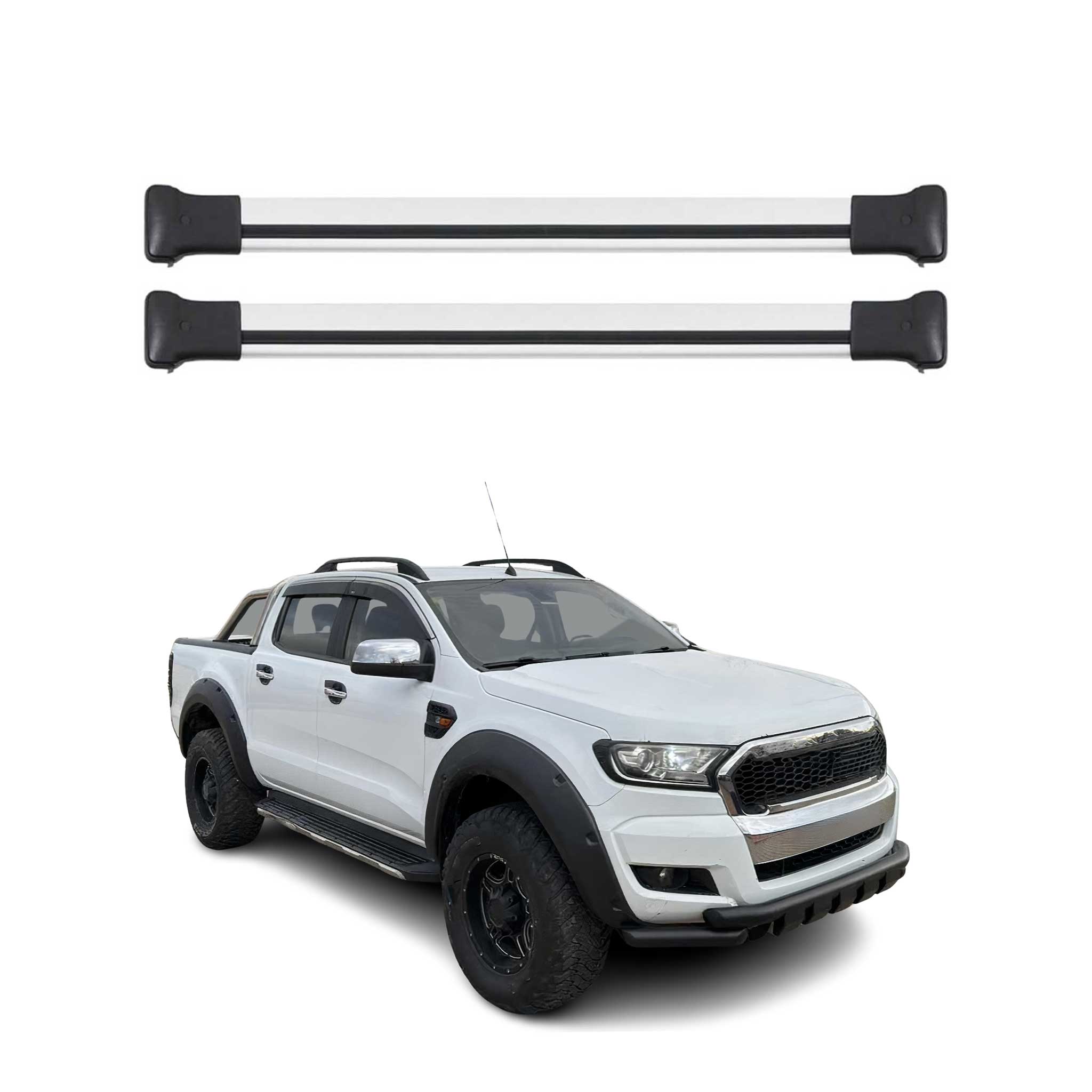 2019-2023 Ford Ranger Roof Rack Cross Bars Silver
