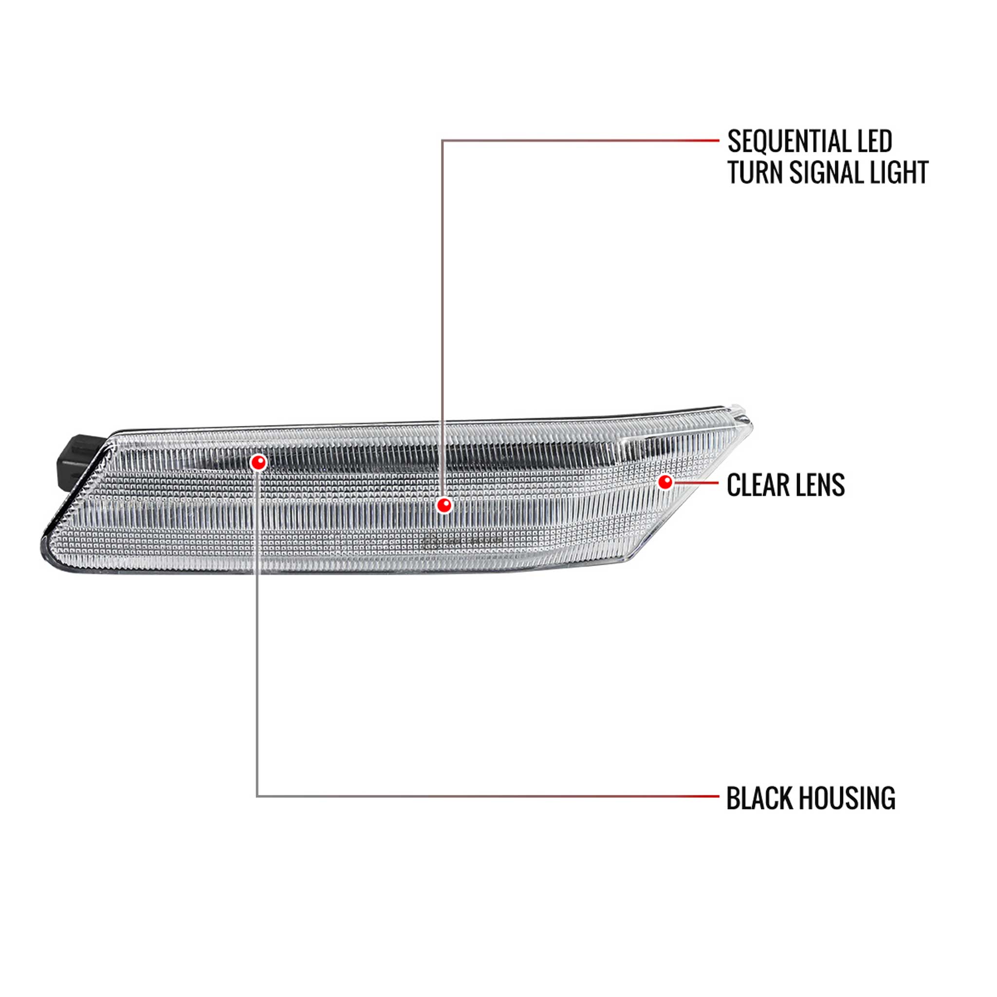 For Porsche 911 997/ 987 987C 2006-2011 LED Turn Signal Clear With Seqential