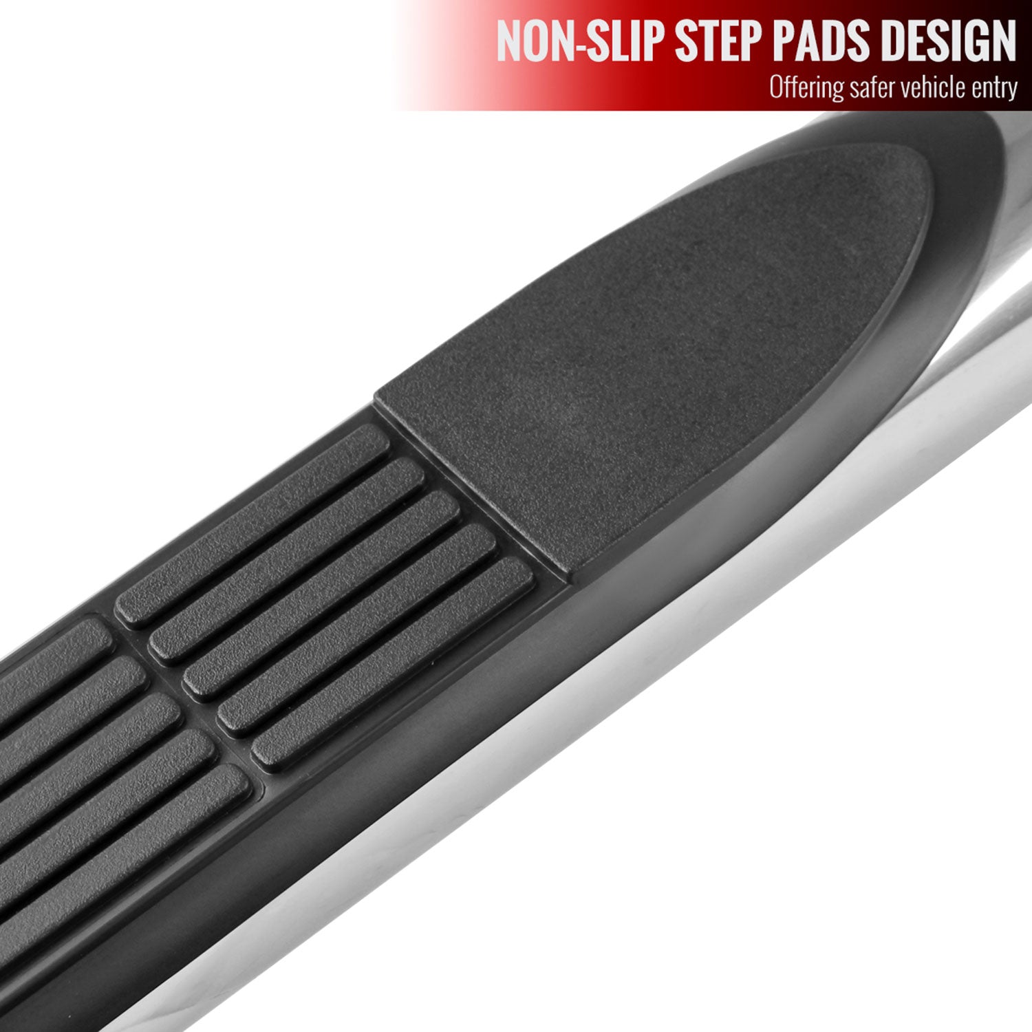 2015-2021 Ford F-150/F-250/350 Crew/SuperCrew Cab 3" Steel Side Step Nerf Bars