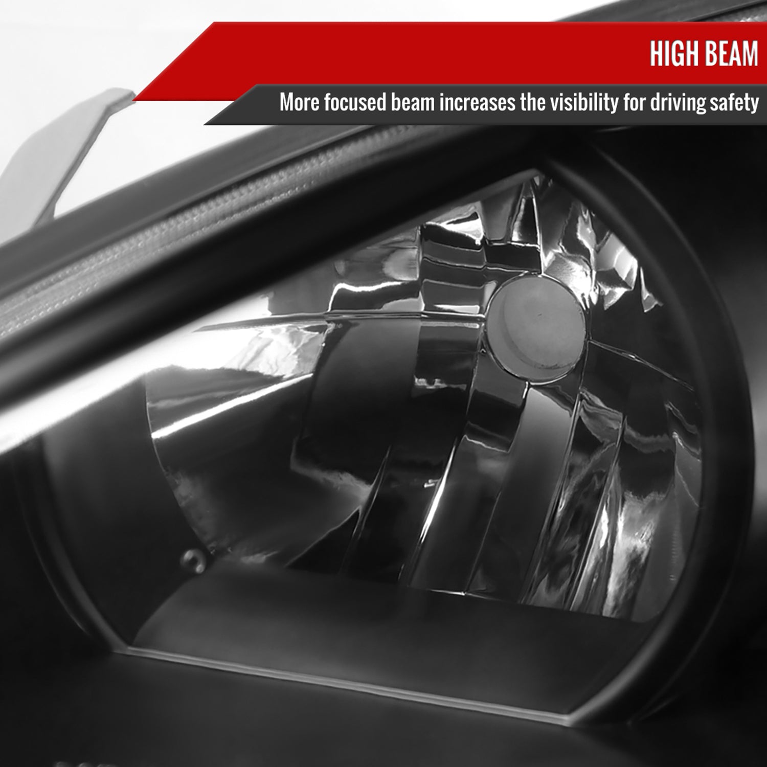 2002-2004 Toyota Camry Factory Headlights w/Amber Reflector Matt Black/Clear