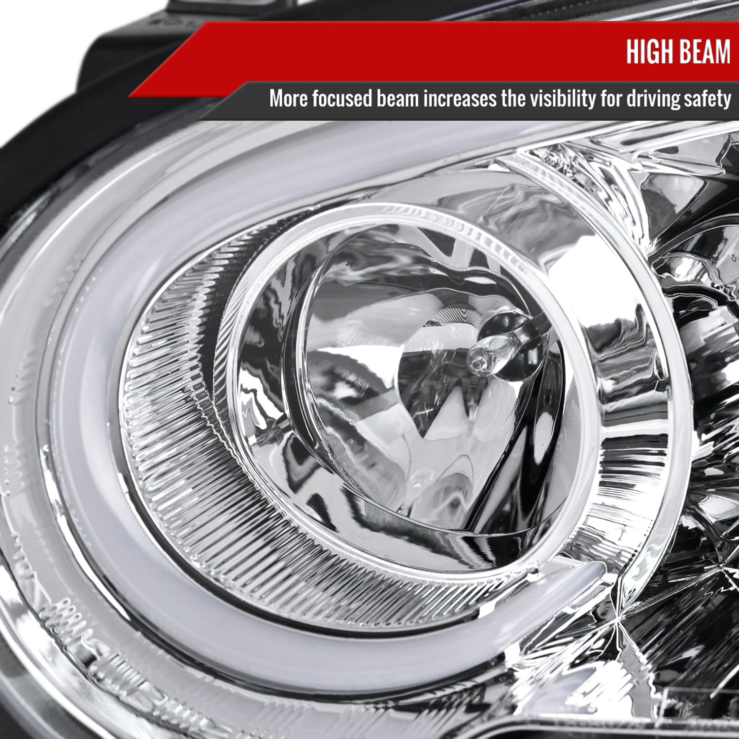 2004-2005 Subaru Impreza WRX/STI Outback Headlights LED Light Bar Chrome