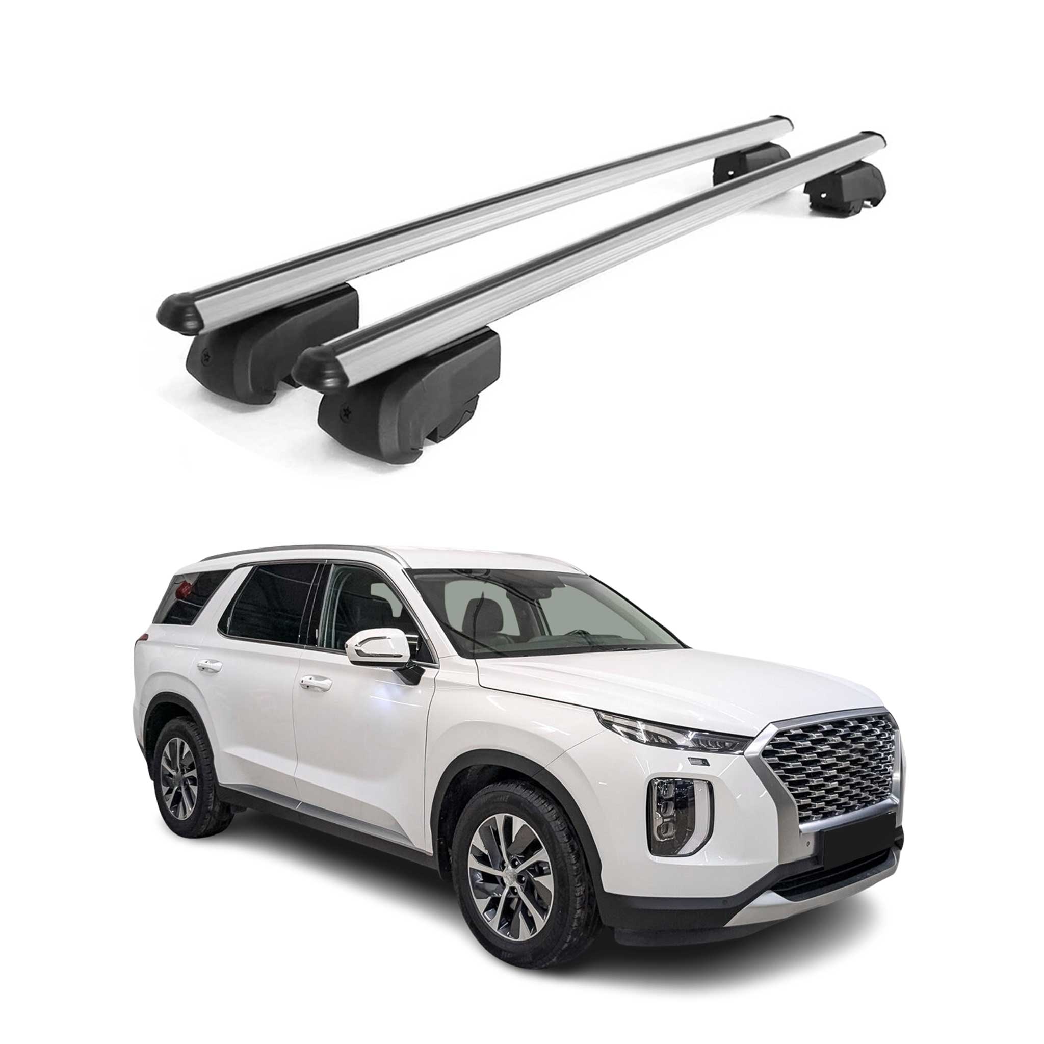 2020-2025 Hyundai Palisade Roof Rack Cross Bars Silver