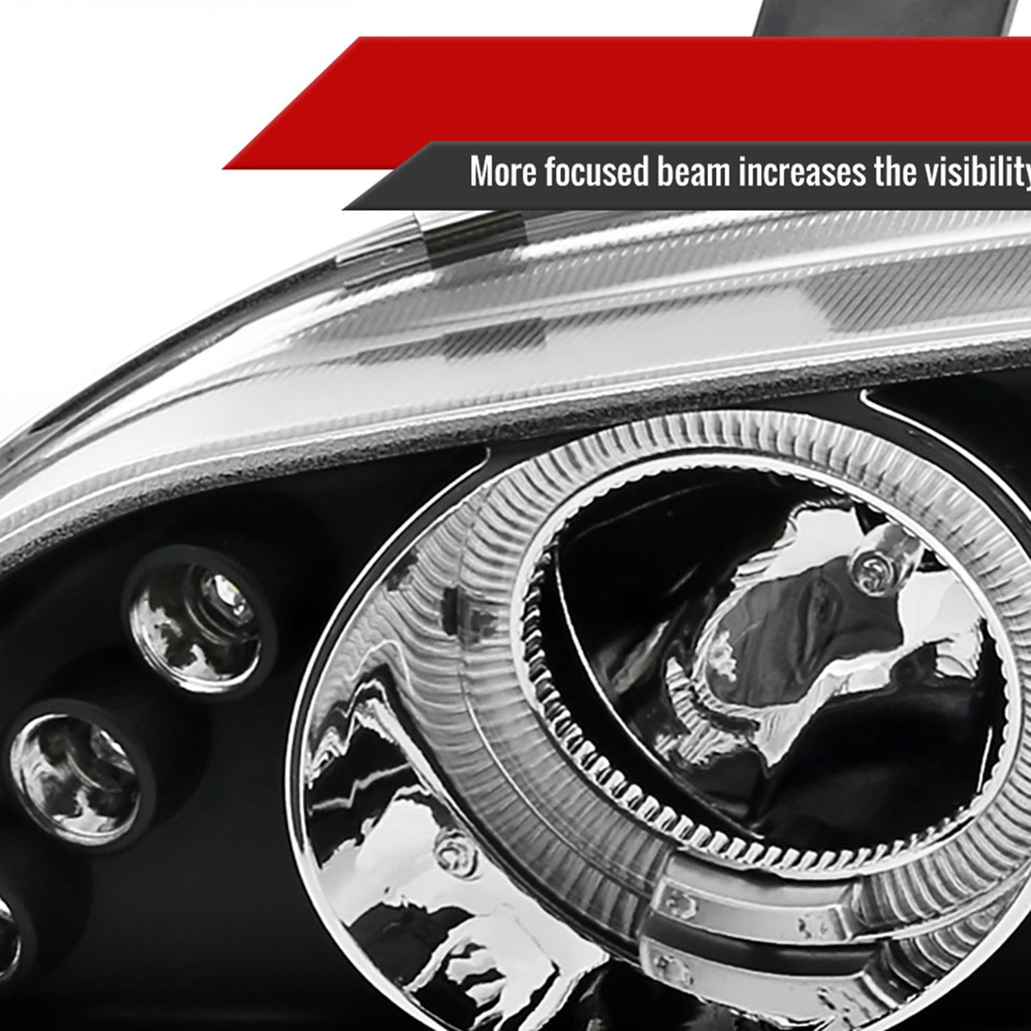 1992-1995 Honda Civic Dual Halo Projector Headlights Matte Black/Clear Lens