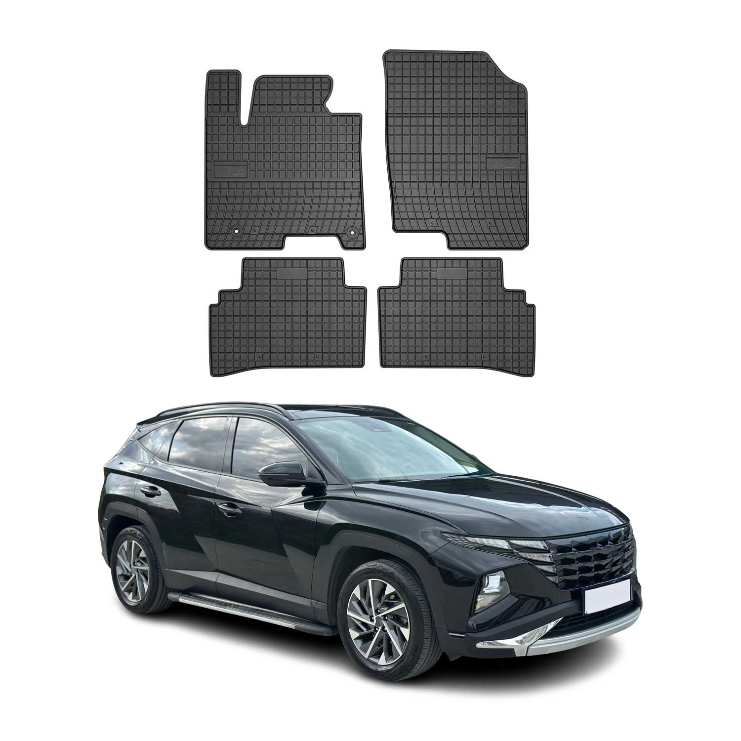 2022-2026 Hyundai Tucson Floor Mats Liners Full Set All Weather Rubber Black