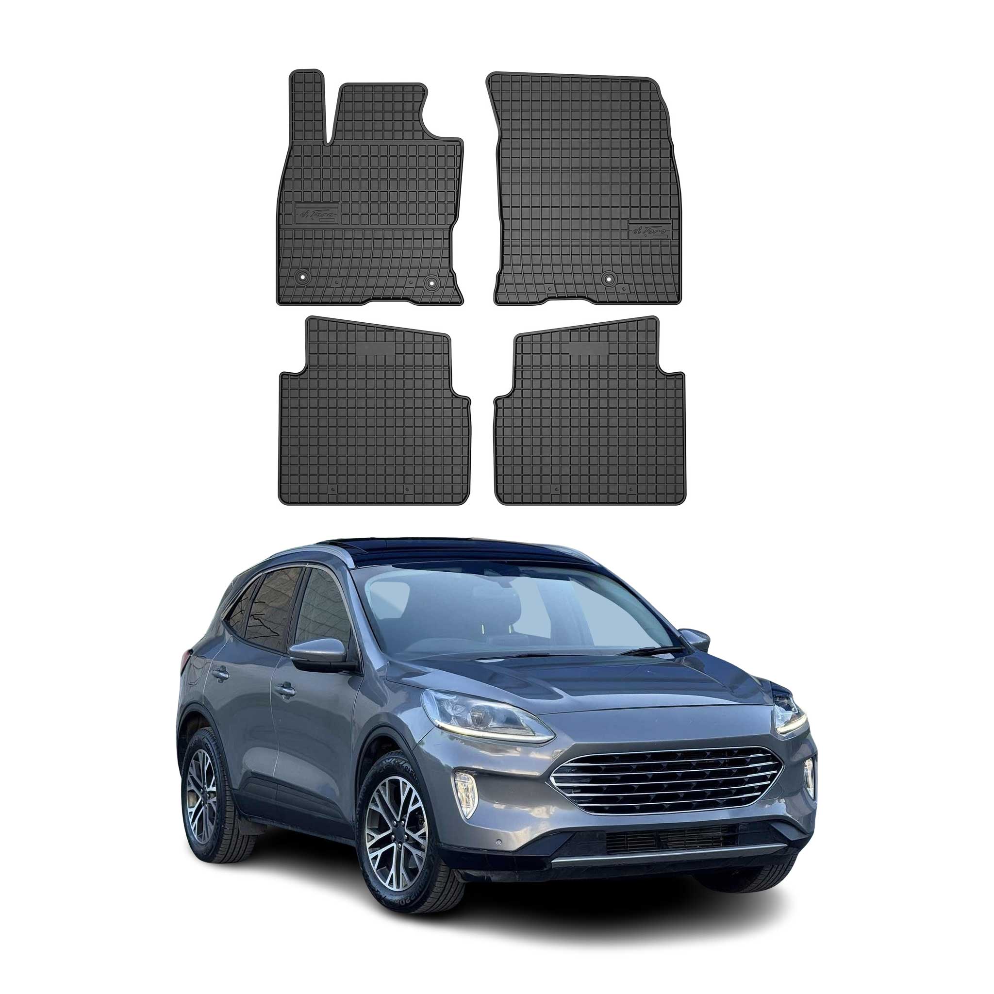 2020-2025 Ford Escape Floor Mats Liners Full Set All Weather Rubber Black