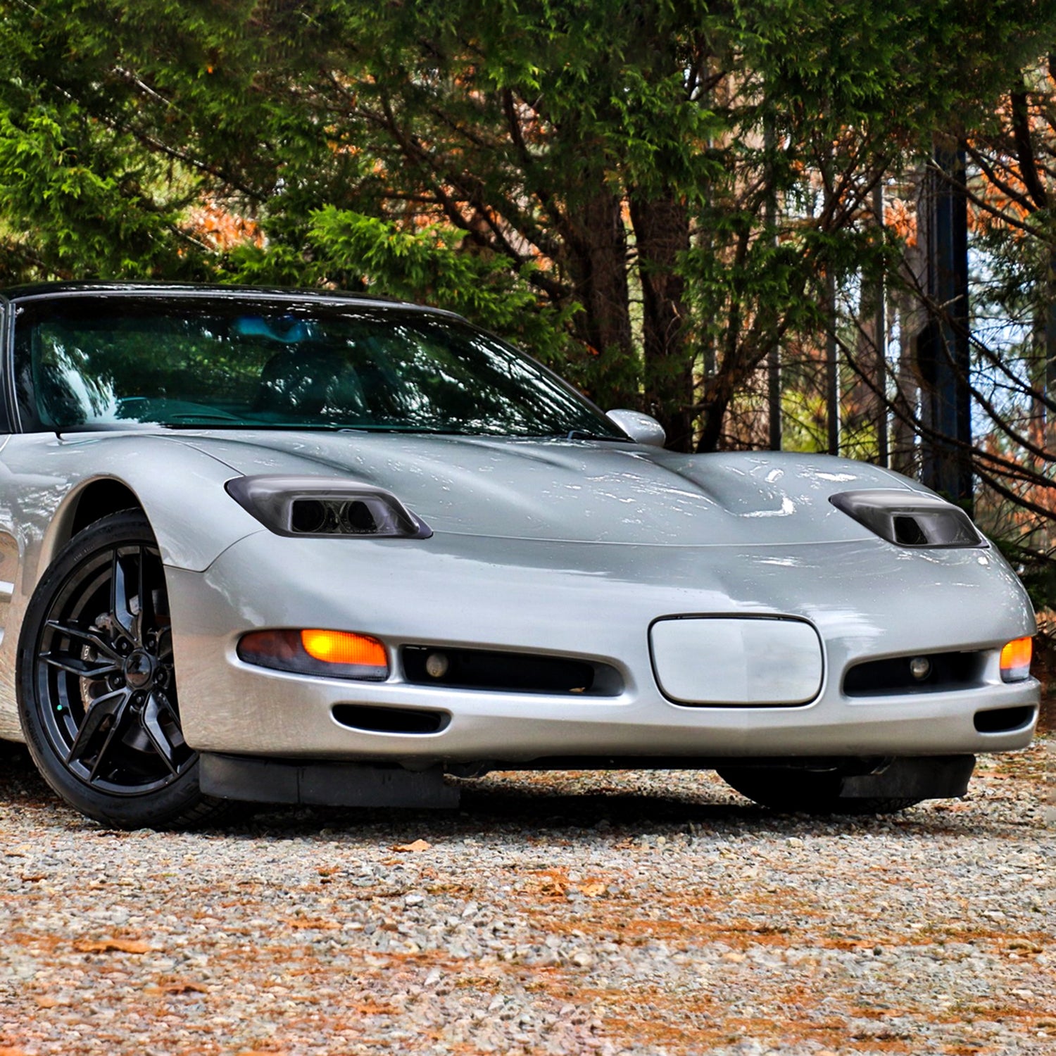 1997-2004 Chevy Corvette C5 H7 Projector Headlights Chrome/Smoke Lens