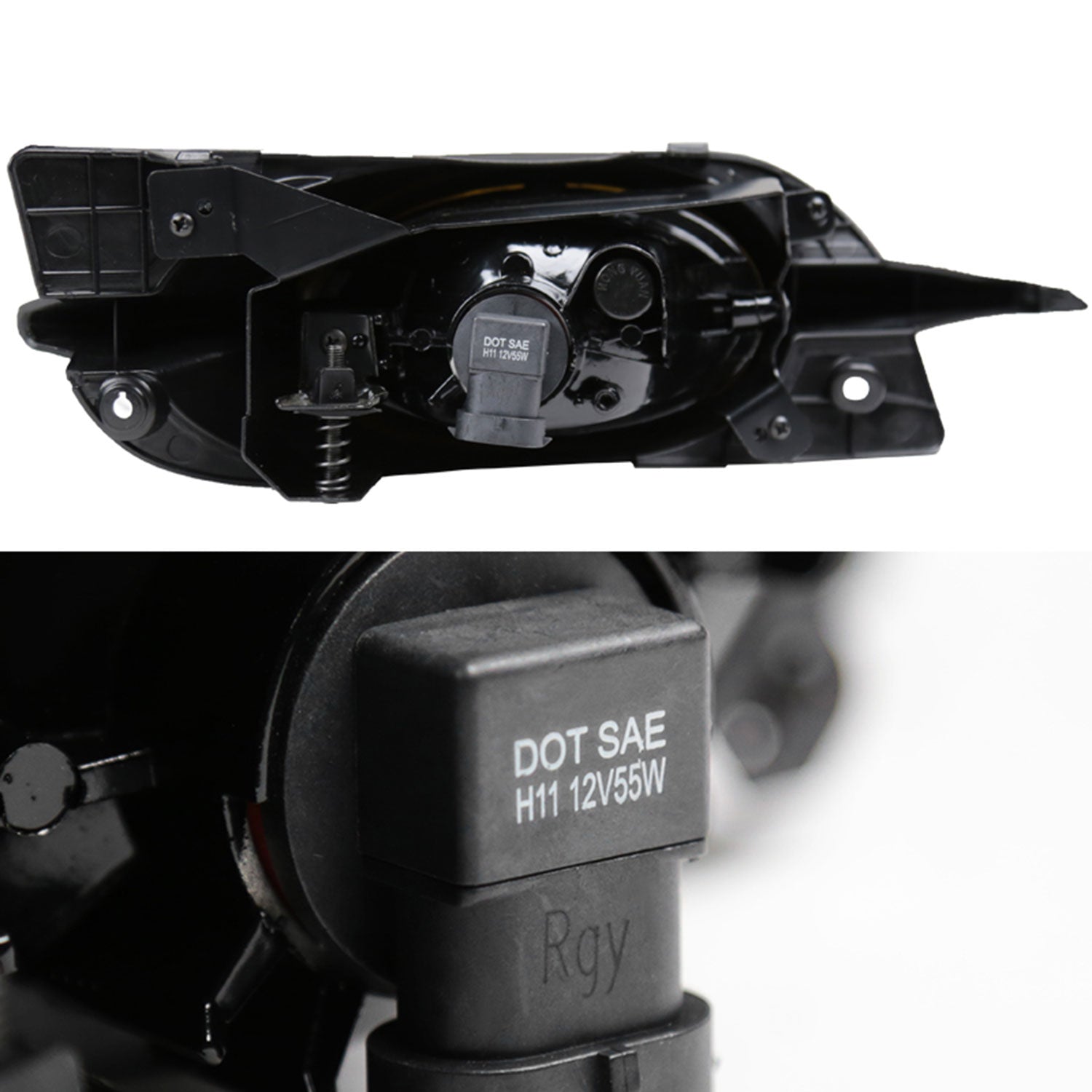 2009-2011 Honda Civic Coupe H11 Fog Lights Kit Chrome Housing/Yellow Lens