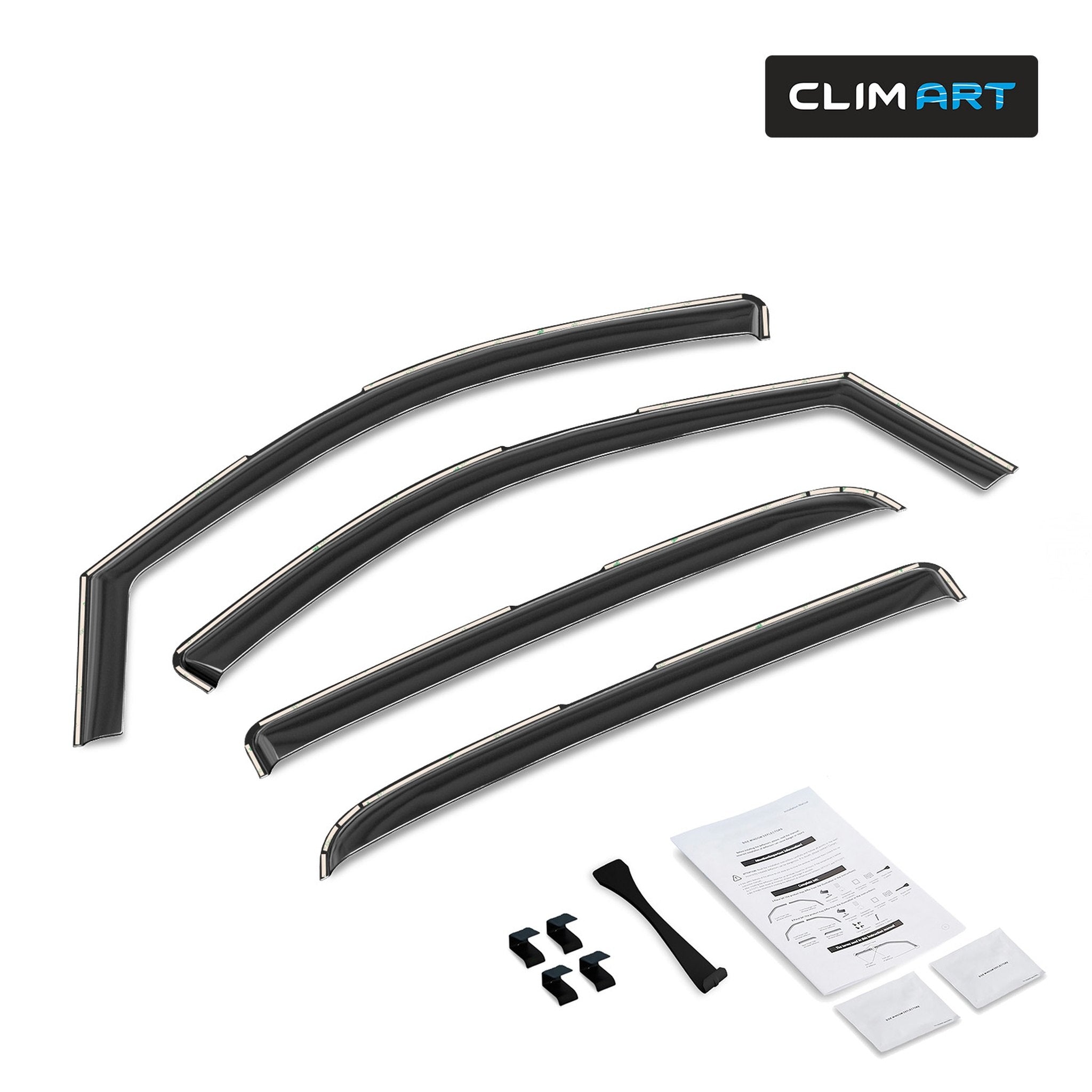 Clim Art Wind Deflectors for Dodge Ram 1500 2500 3500 2002-2009 Megacab Dark 4x