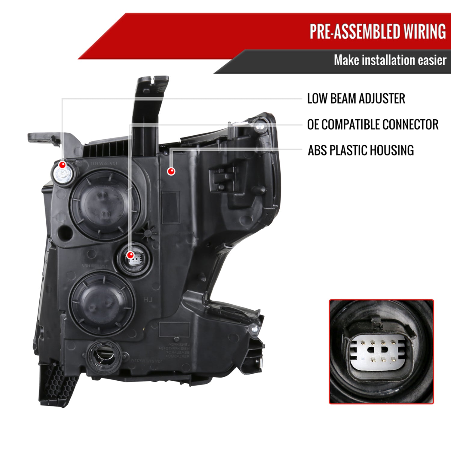 2015-2020 Chevy Tahoe Suburban/ 3500HD LED Projector Headlight Passenger Side