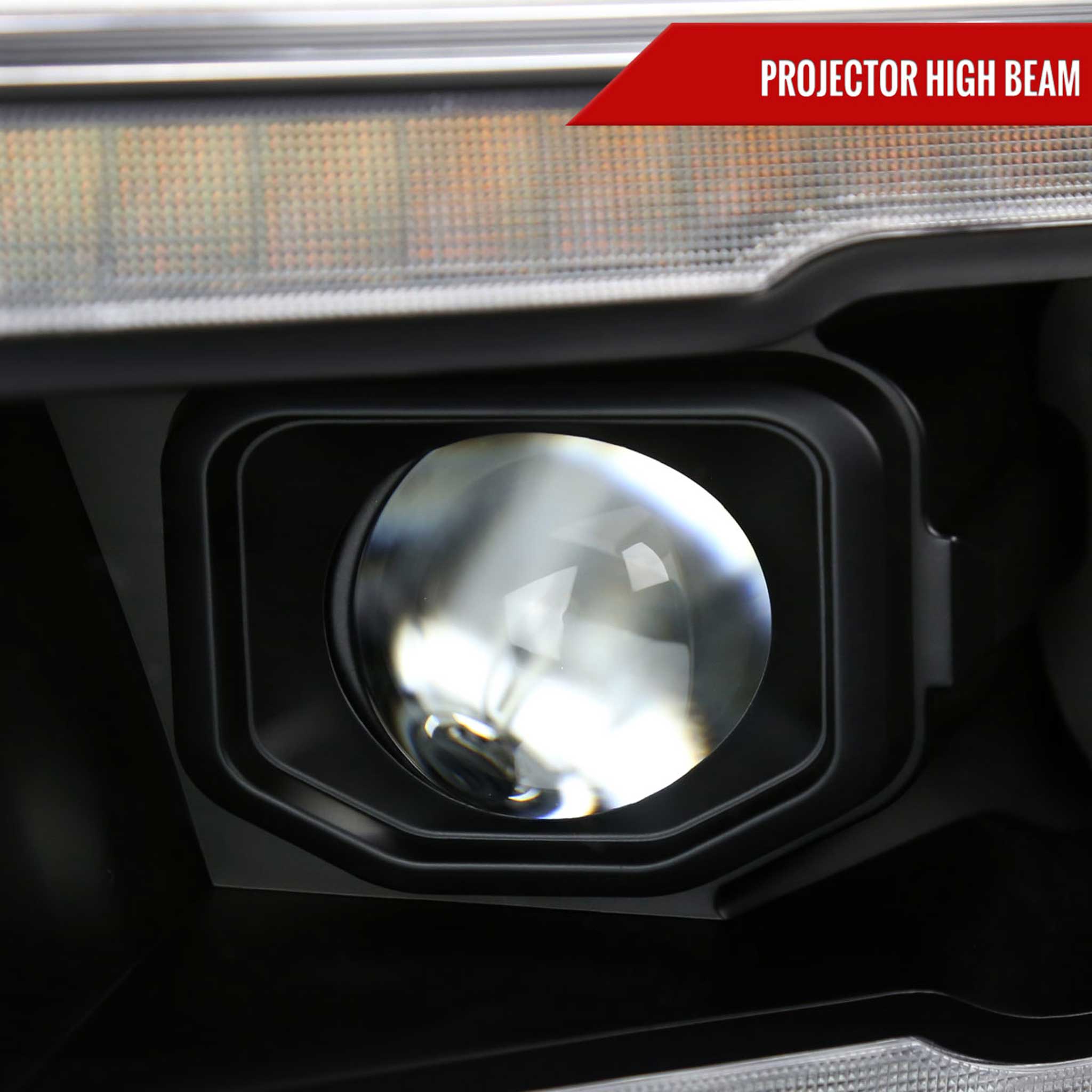 For Dodge RAM 1500 2019-2024  LED Headlights Turn Signals LED Pulsing Glow Matte Black Housing Clear Lens