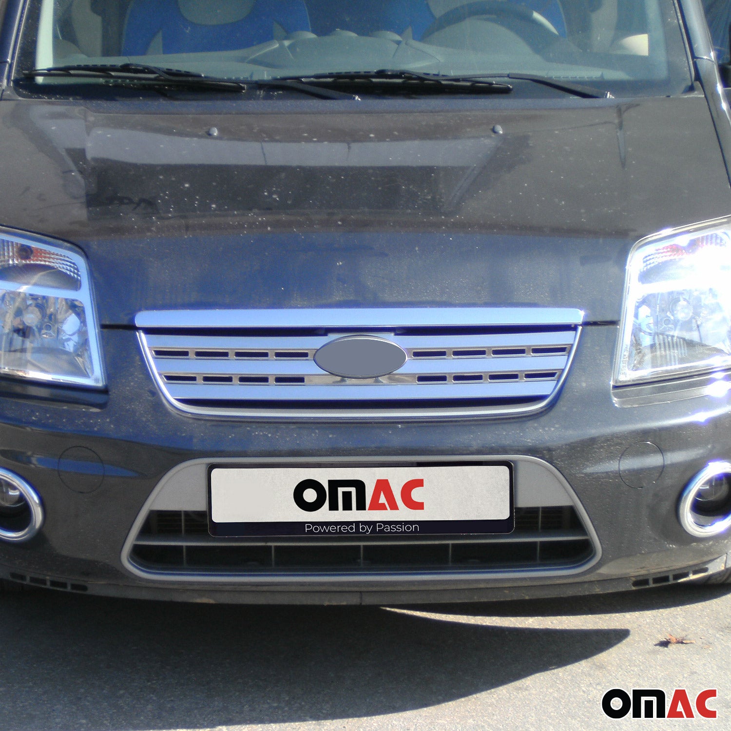2010-2013 Ford Transit Connect Front Bumper Grill Trim Molding Stainless Steel