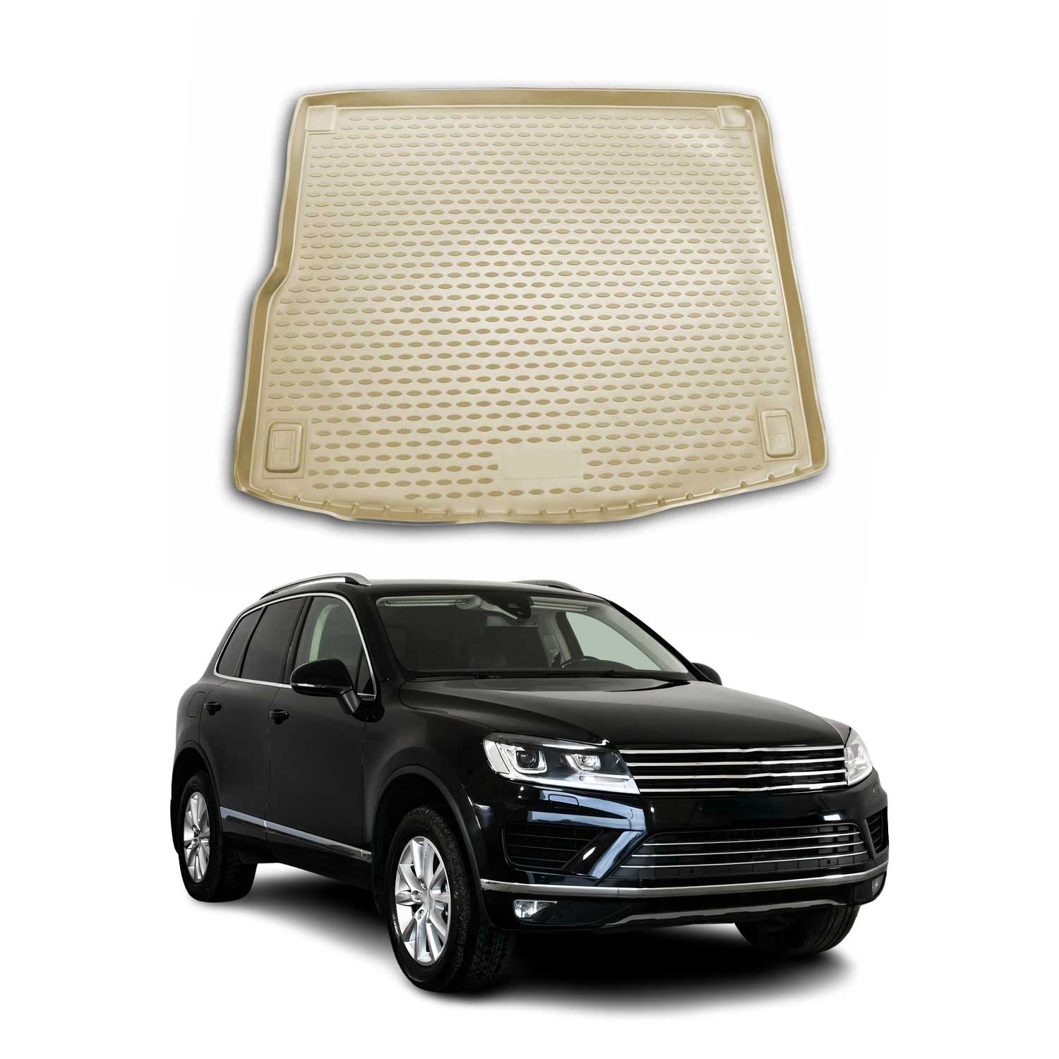2011-2018 VW Touareg Cargo Liner Trunk Mat All Weather Beige