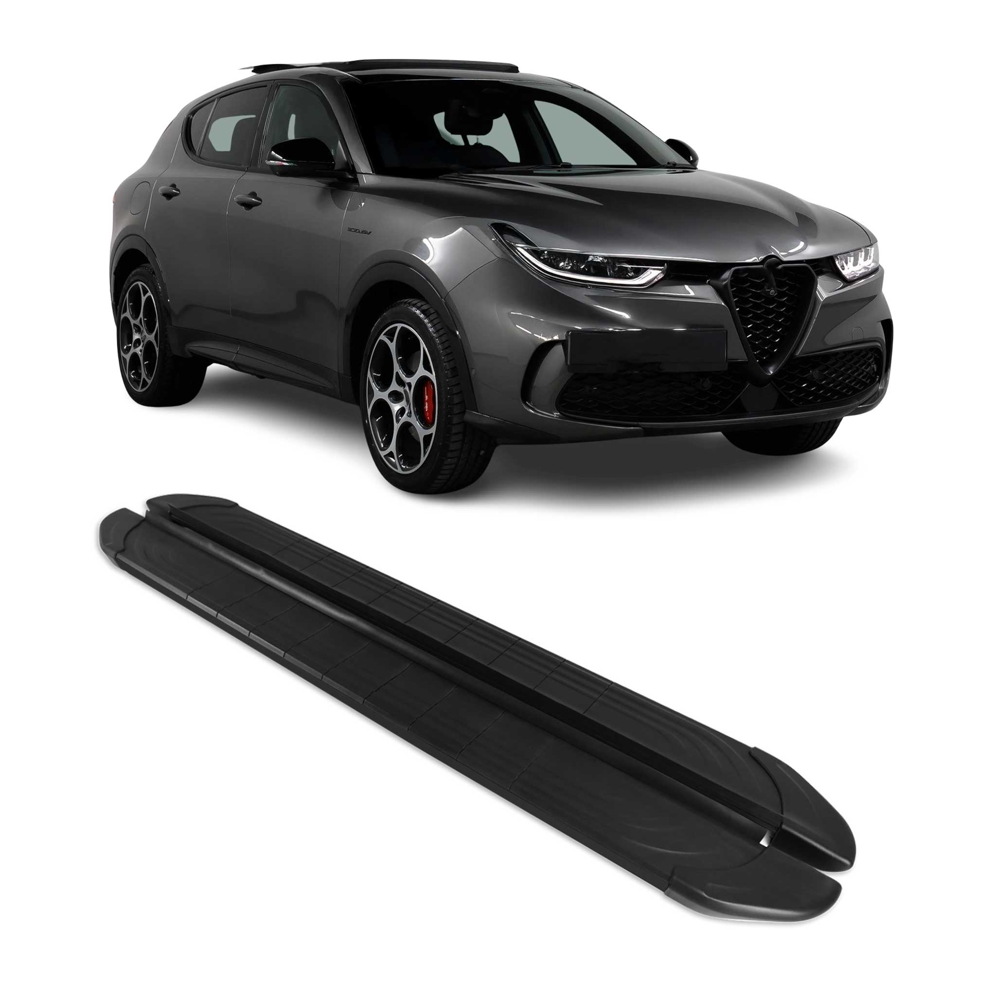 2023-2024 Alfa Romeo Tonale Running Boards Side Steps Black