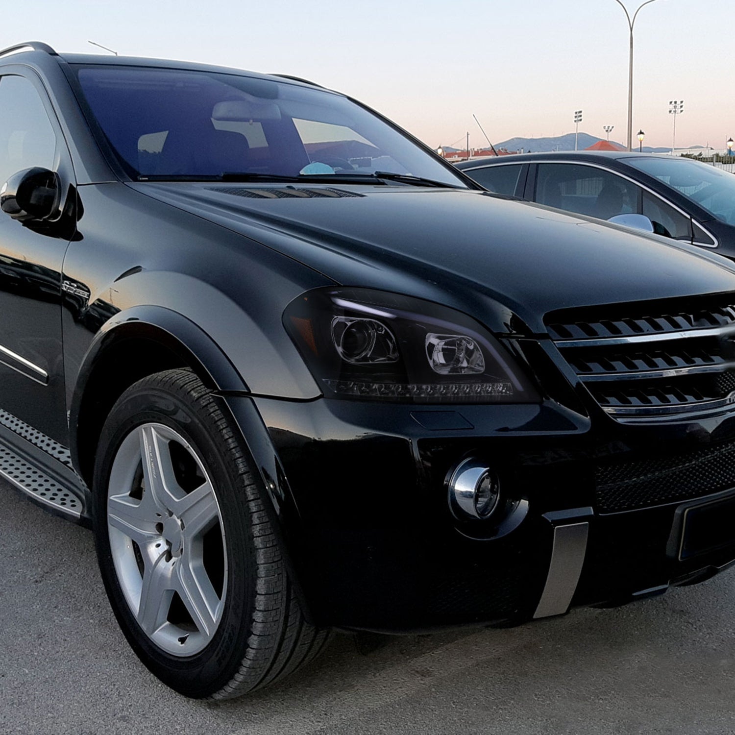 2006-2008 Mercedes Benz W164 ML Class LED Bar Headlights Signal Lights Smoke