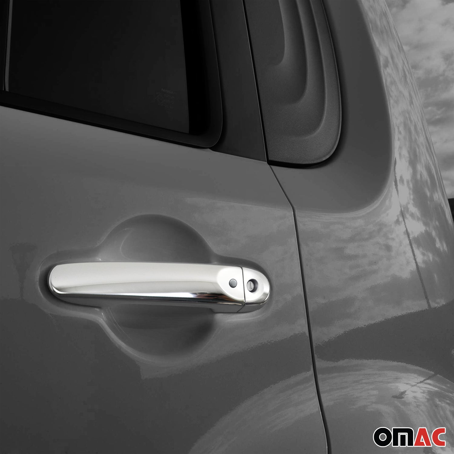 2009-2014 Nissan Cube Car Door Handle Cover Protector Stainless Steel Chrome Sensor