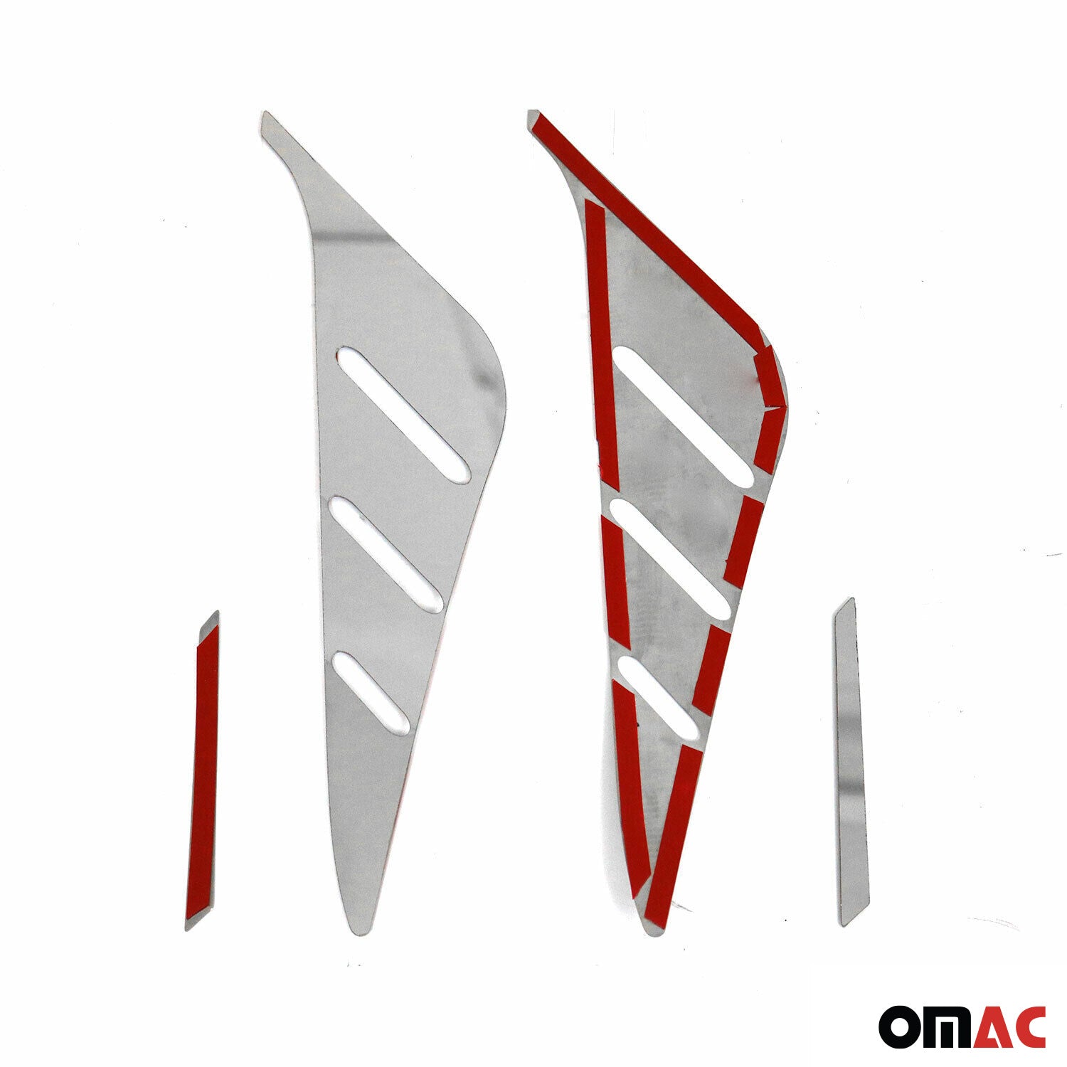 2018-2023 Hyundai Kona Trunk Wing Side Trim Silver Stainless Steel 4 Pcs