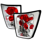 2005-2006 Jeep Grand Cherokee Tail Lights Chrome Housing/Clear Lens