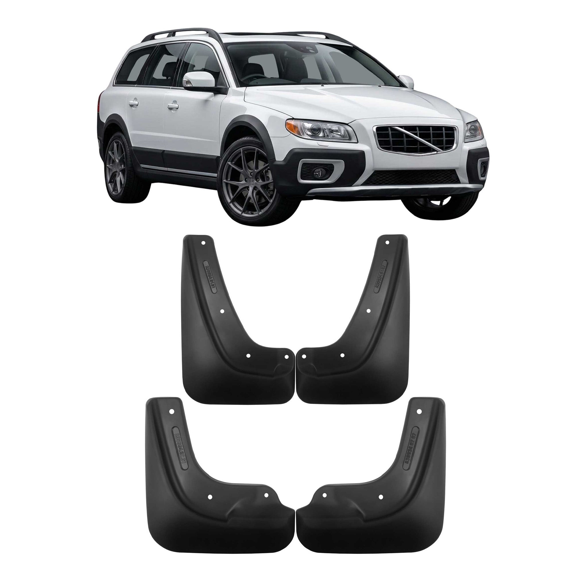 Front & Rear Mud Flaps Set for Volvo XC70 2008-2016 Mud Guards Splash 4 Pcs