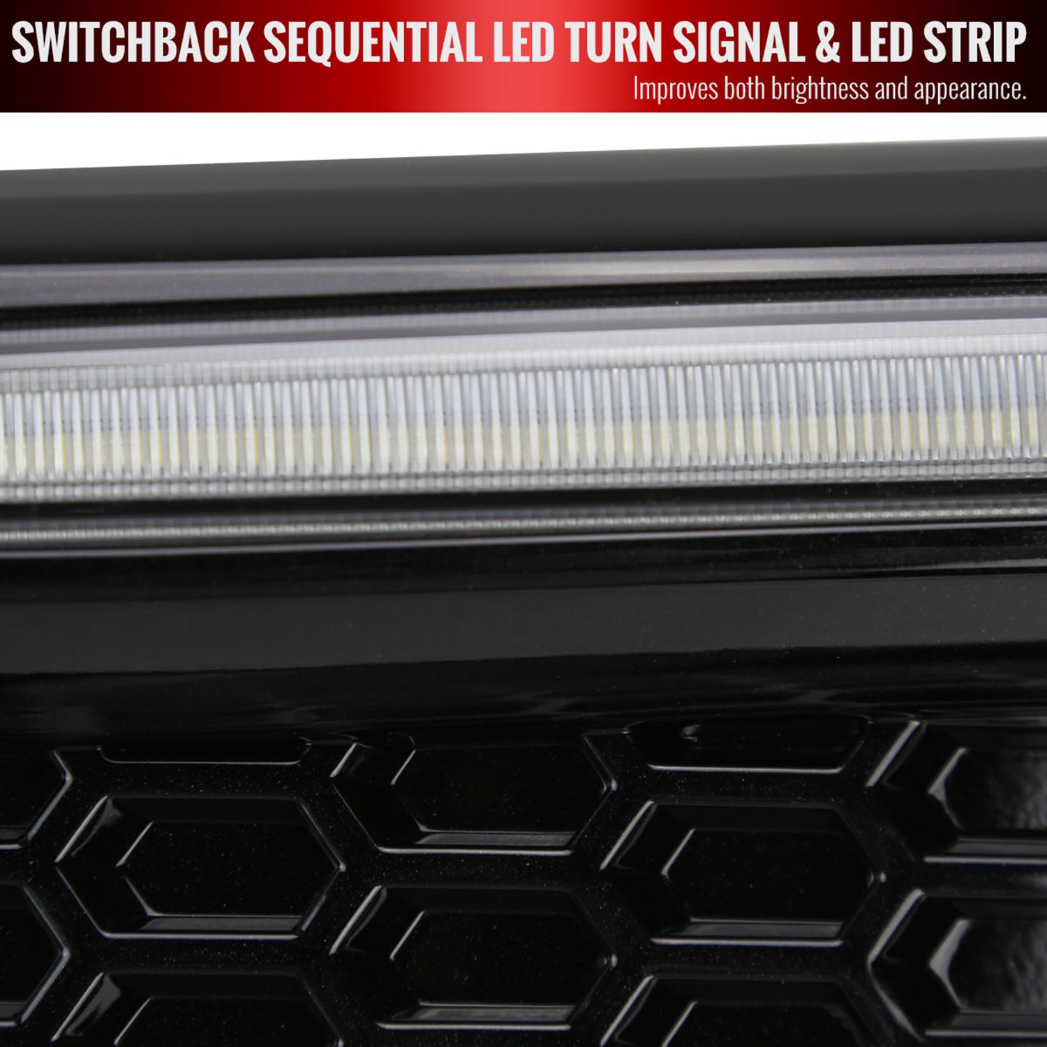 2018-2021 Subaru Impreza WRX STI LED Switchback Fog Light Mesh Glossy Black