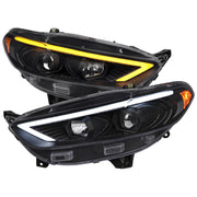 2013-2016 Ford Fusion Sequential Turn Signal Projector Headlights Matt Black