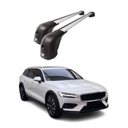 2015-2025 Volvo V60 Cross Country Roof Racks Cross Bars Silver