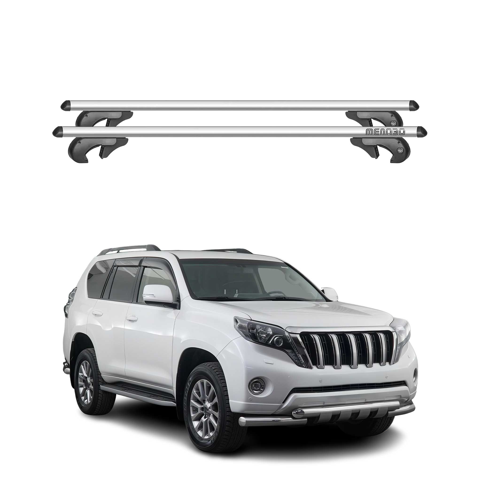 2008-2021 Toyota Land Cruiser Roof Rack Cross Bars Silver