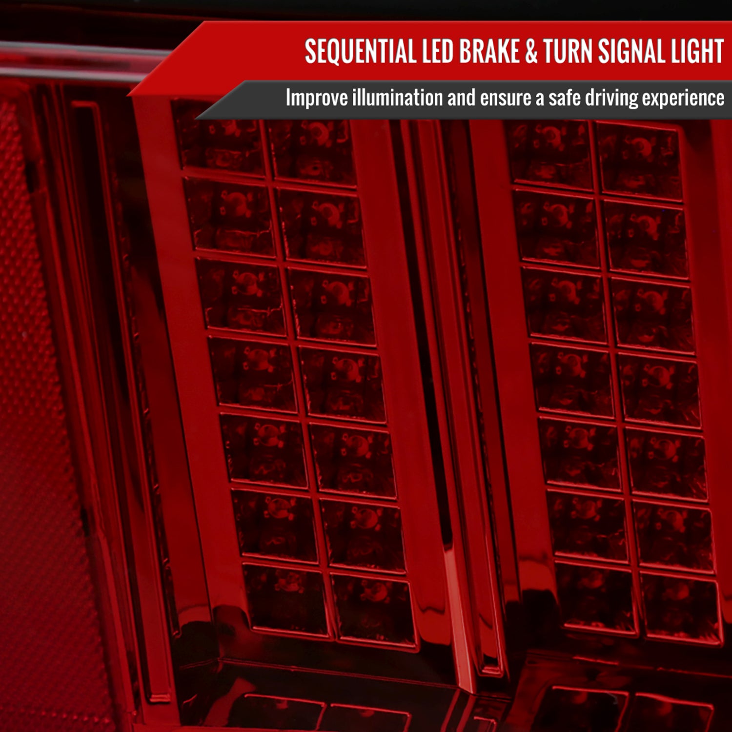 1999-2004 Ford Mustang Sequential LED Tail Lights - RS Chrome/Red Smoke Lens