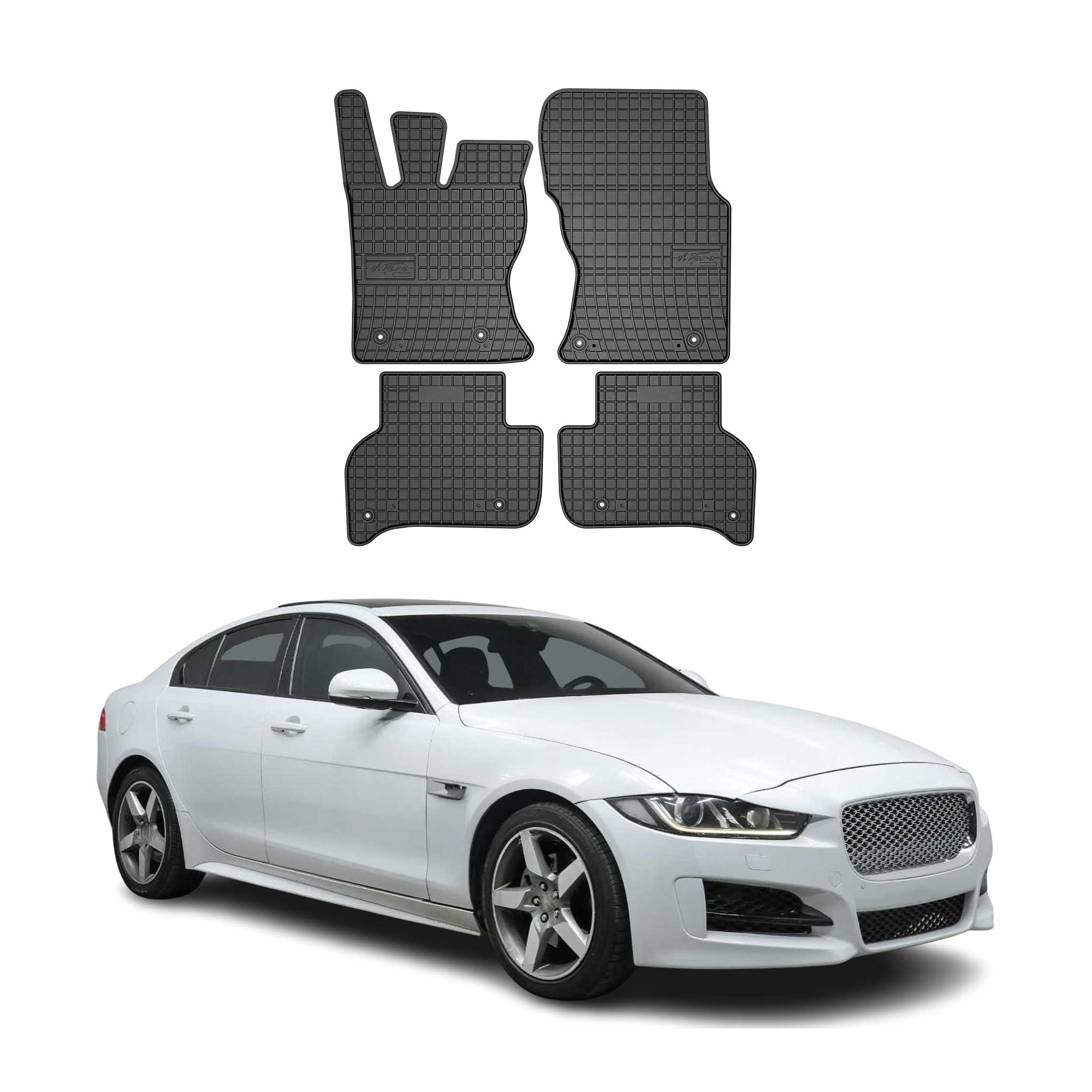 2017-2020 Jaguar XE Floor Mats Liners Full Set All Weather Rubber Black