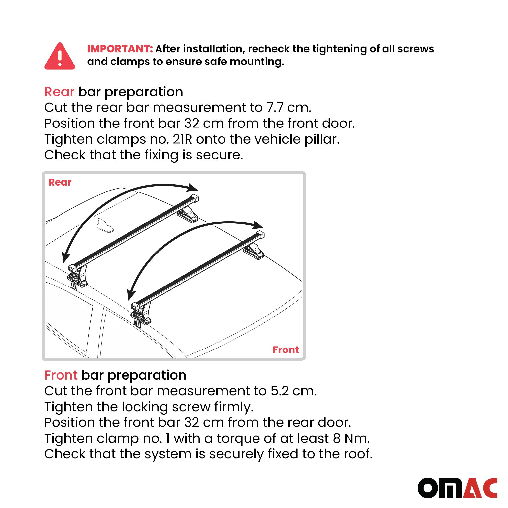2011-2018 VW Jetta A6 Roof Rack Cross Bars Black