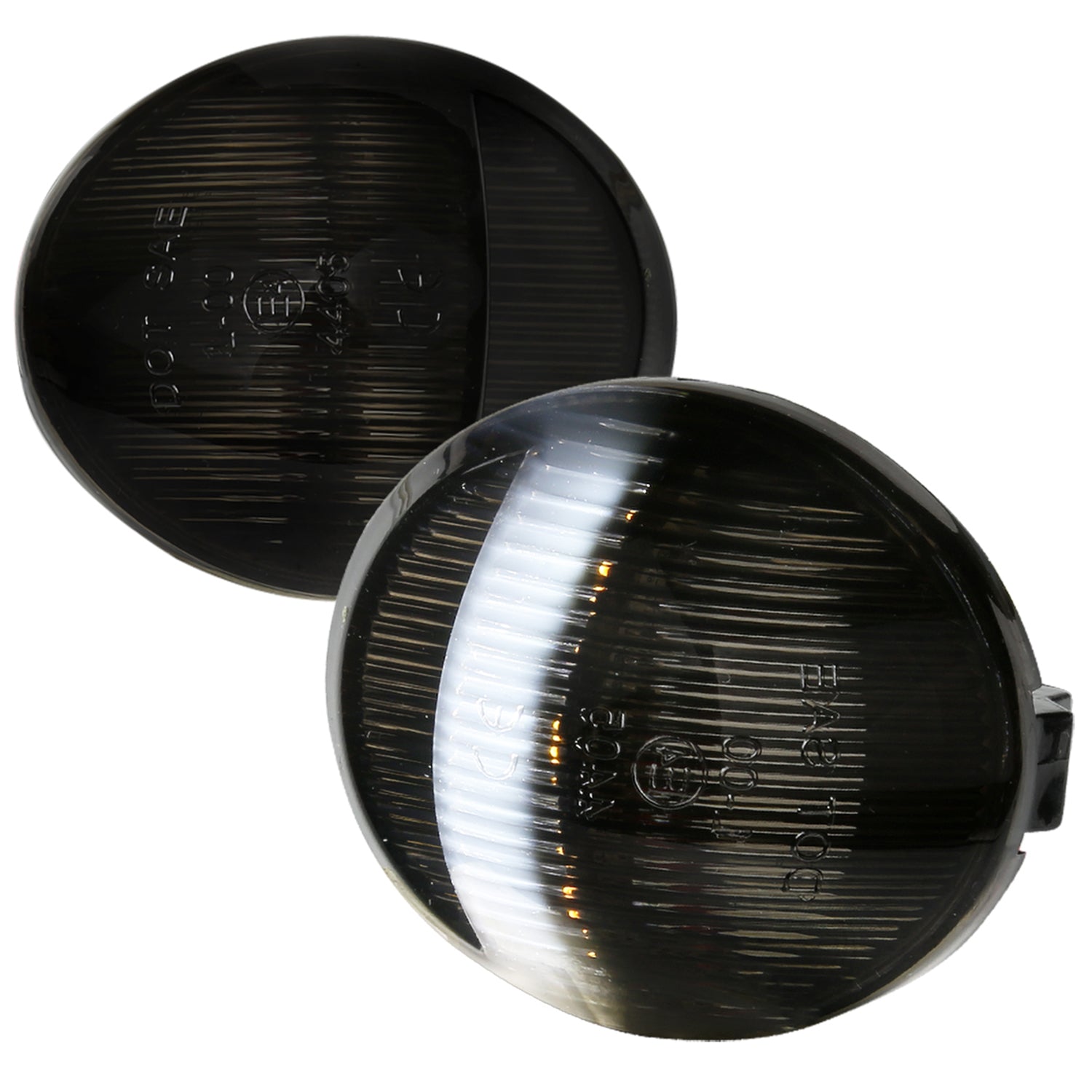 2001-2014 Ford F-150 Rear LED License Plate Lights Glossy Black/Smoke Lens