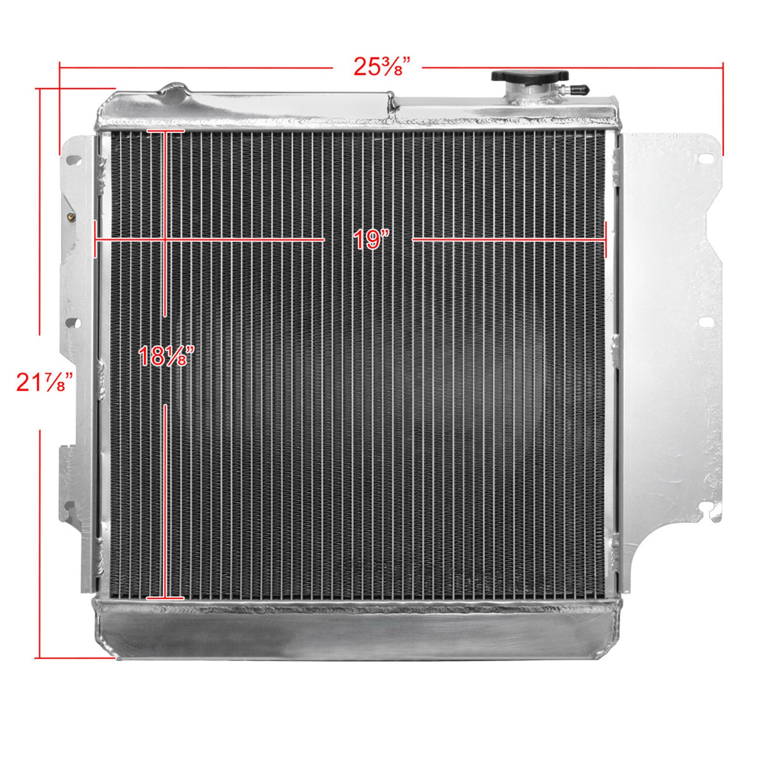 1987-2006 Jeep Wrangler TJ YJ 2.4L/4.2L 3-Row Radiator & Shroud Fan