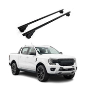 Top Roof Racks Cross Bars Luggage Carrier for Ford Ranger 2024-2026 2Pcs Black
