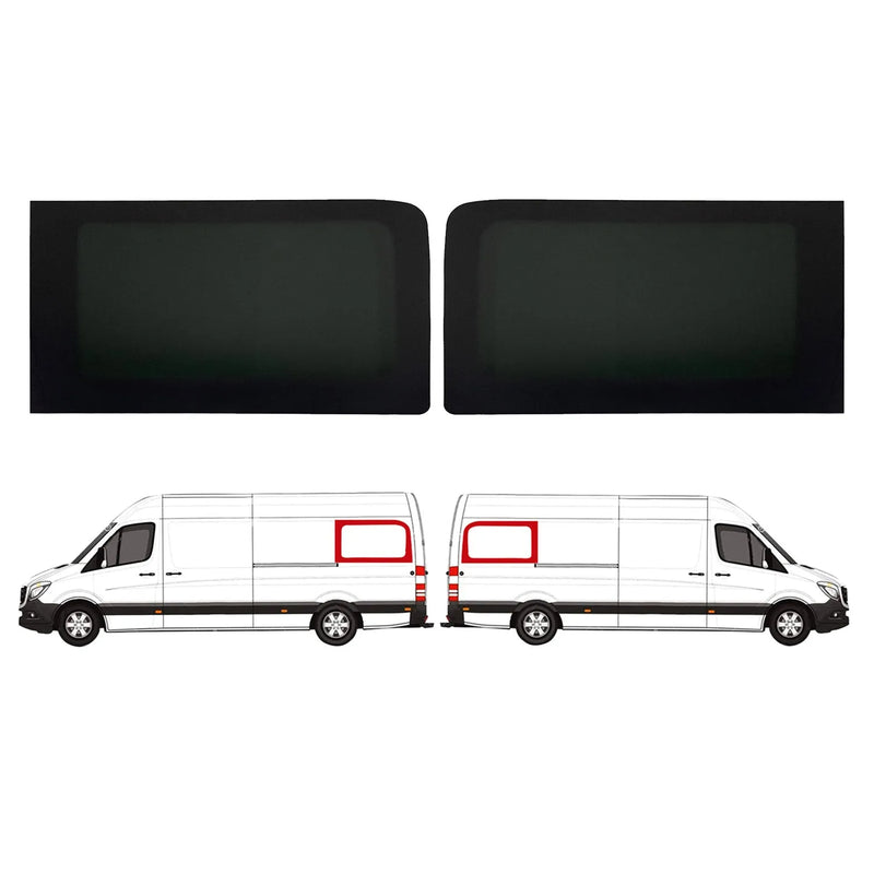 2006-2018 Mercedes Sprinter W906 Window Glass Rear Left & Right Side Set L3 L4