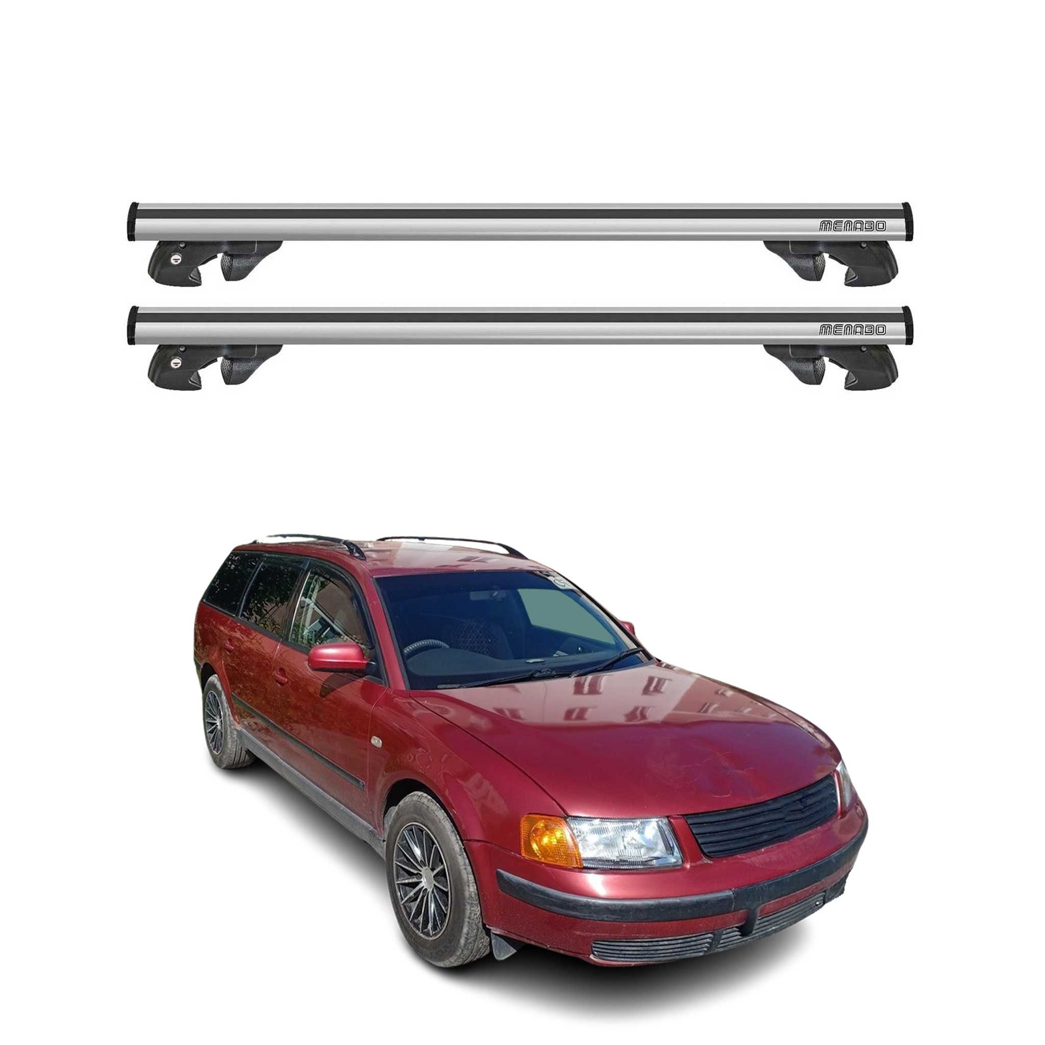 1998-2005 VW Passat B5 Wagon Roof Rack Cross Bars Silver