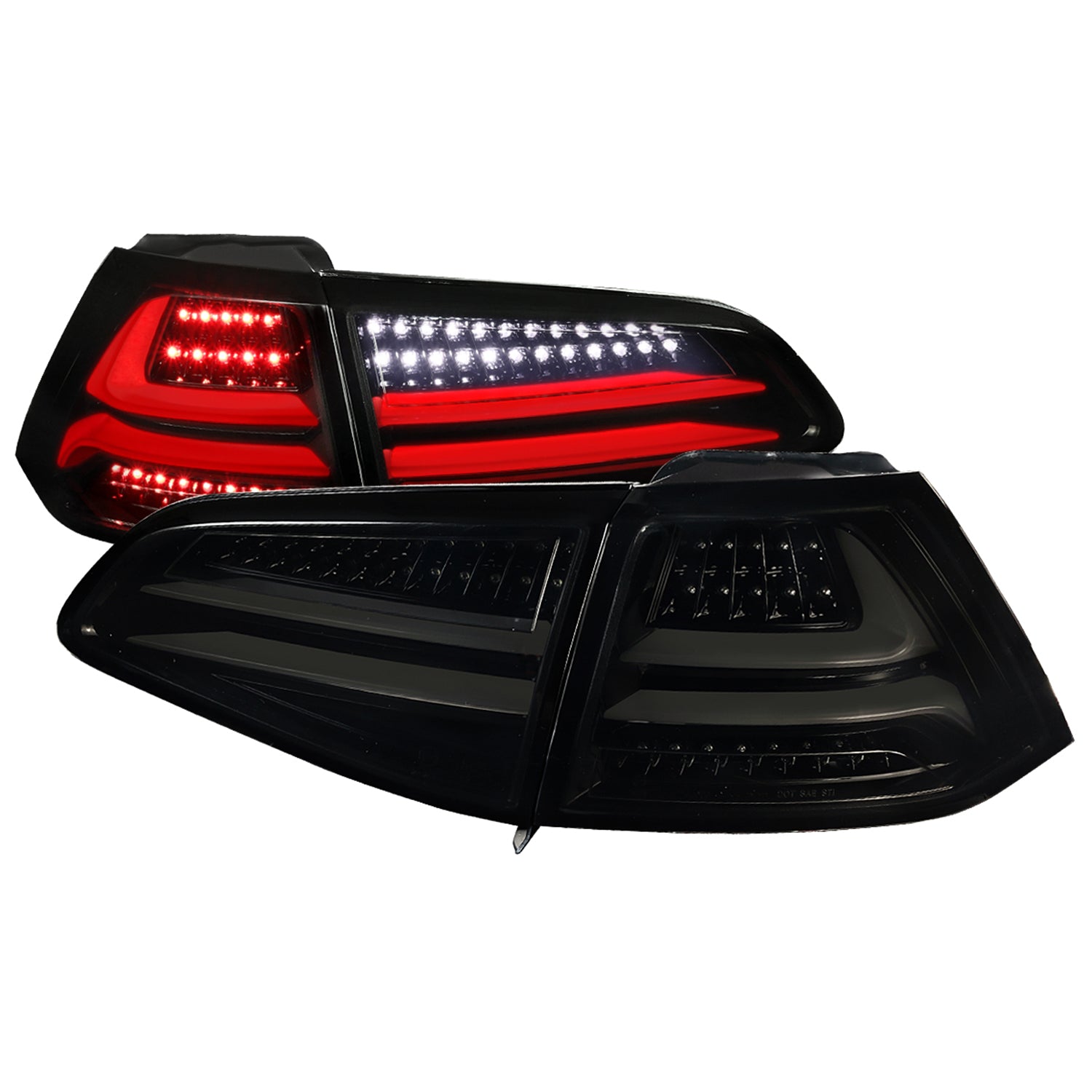 2015-2017 VW Golf/GTI LED Tail Lights Glossy Black/Smoke Lens