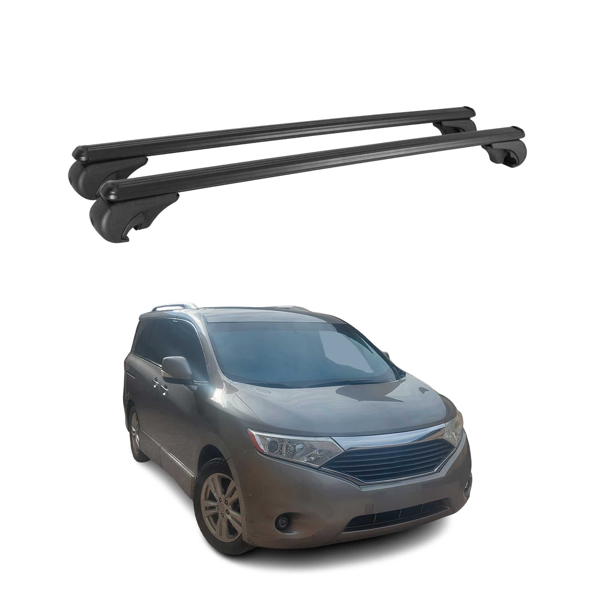 2011-2017 Nissan Quest Roof Rack Cross Bars Black