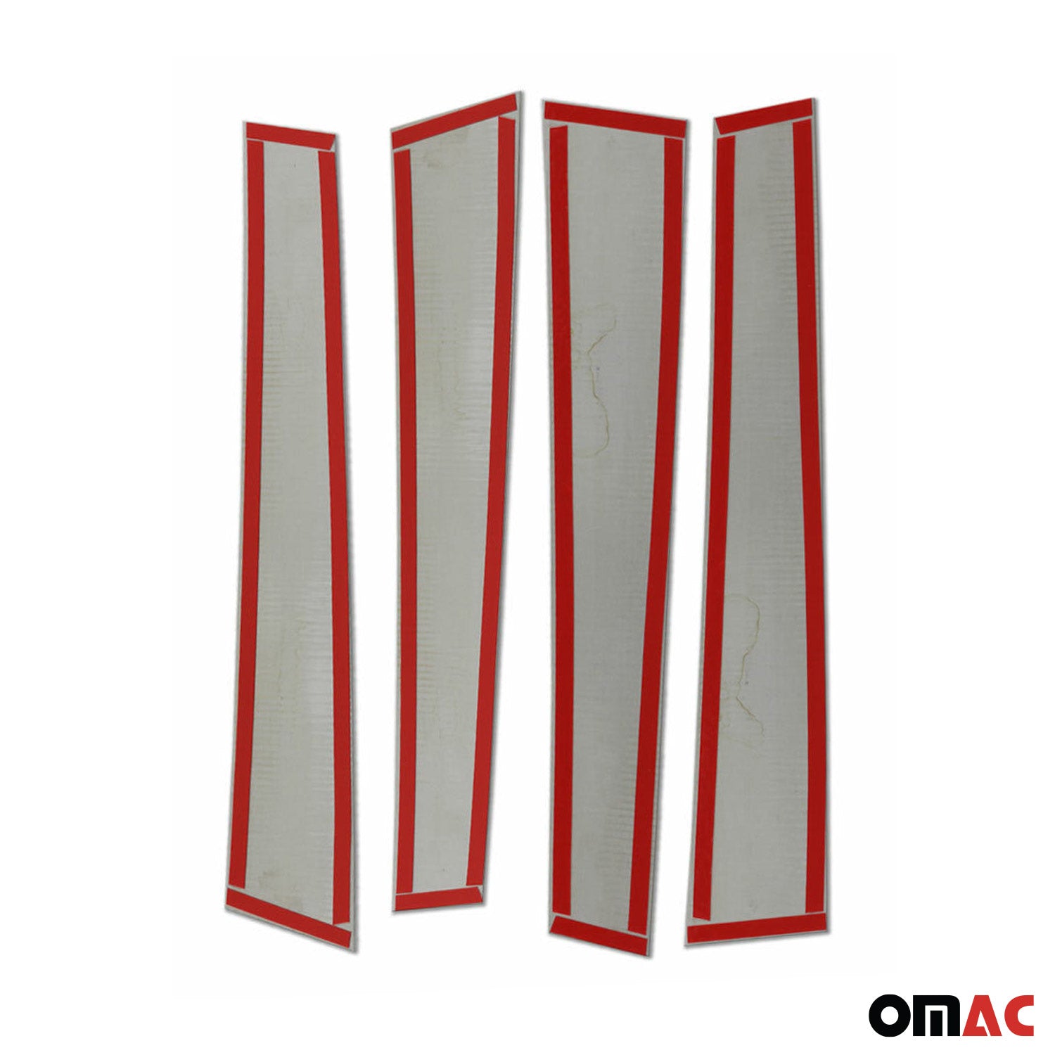 2019-2025 Toyota RAV4 Window B Pillar Posts Door Trim Cover Stainless Steel Silver 4x