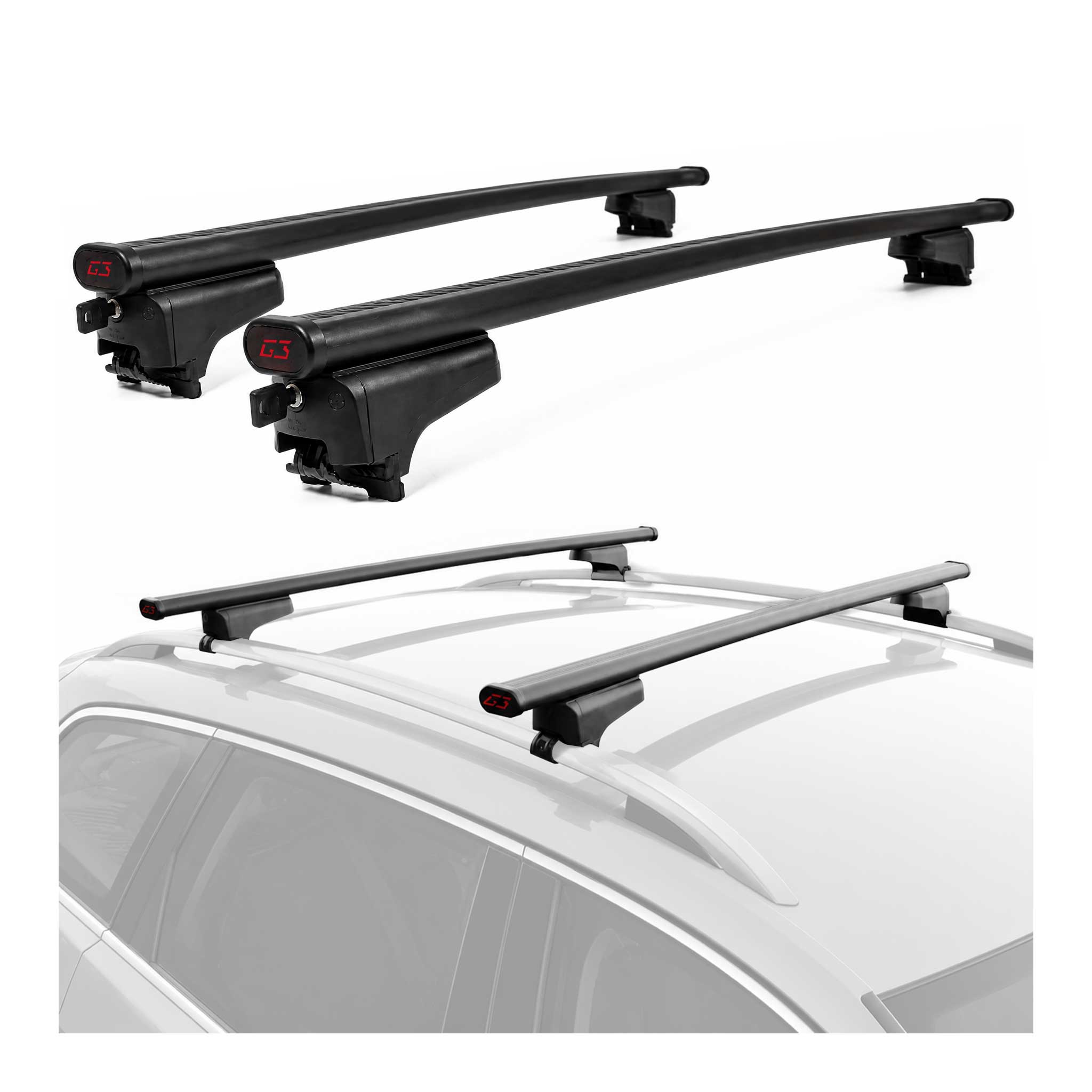 G3 Roof Racks for Mercedes E-Class Wagon 2011-2016 Steel Lockable Black